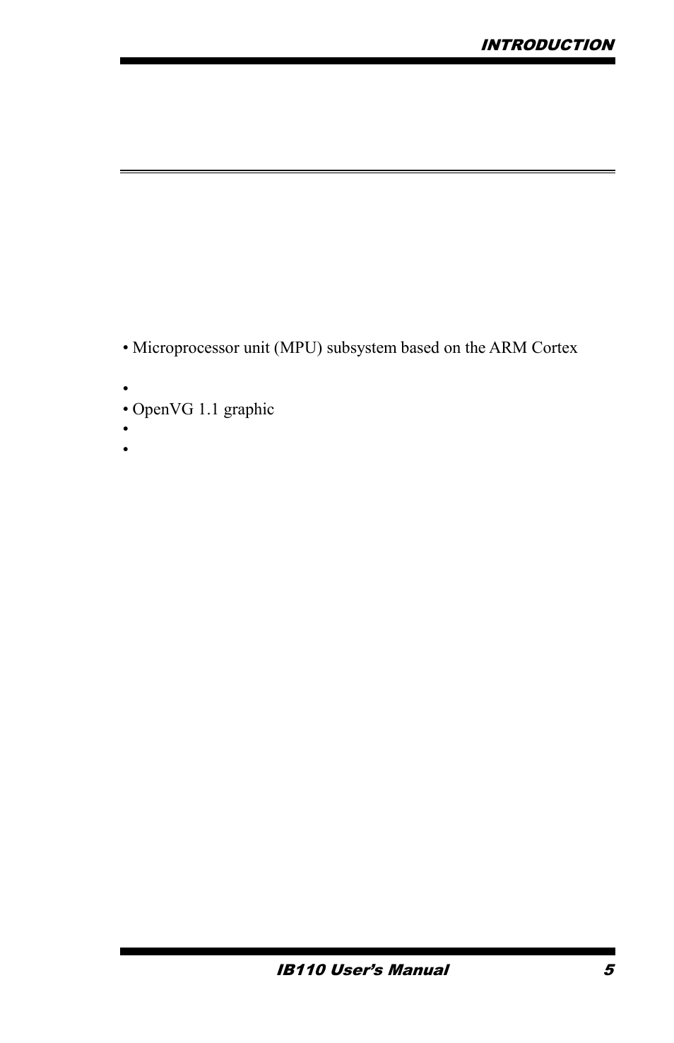 Introduction, Product description | IBASE IB110 User Manual | Page 5 / 29