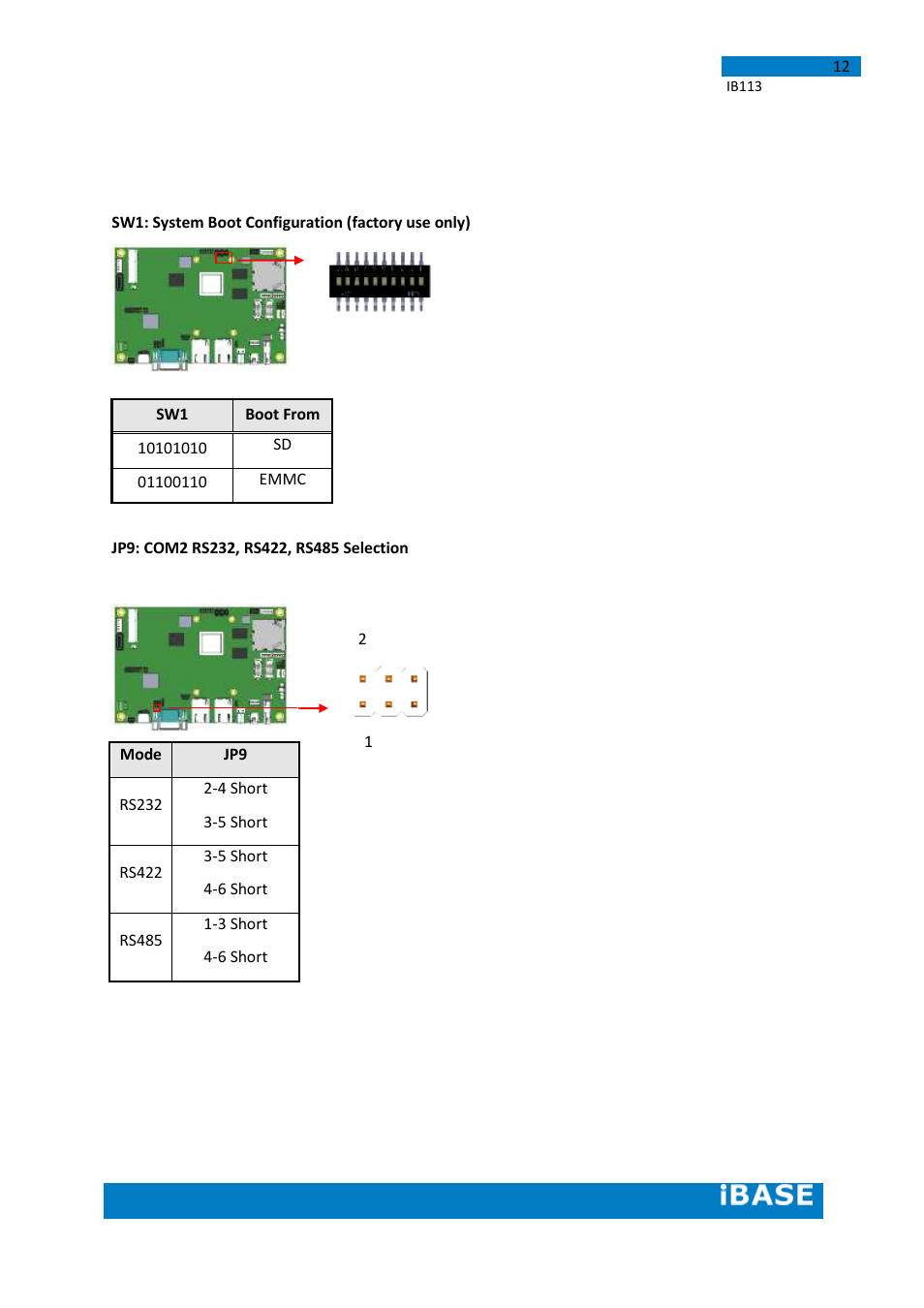 IBASE IB113 User Manual | Page 12 / 63