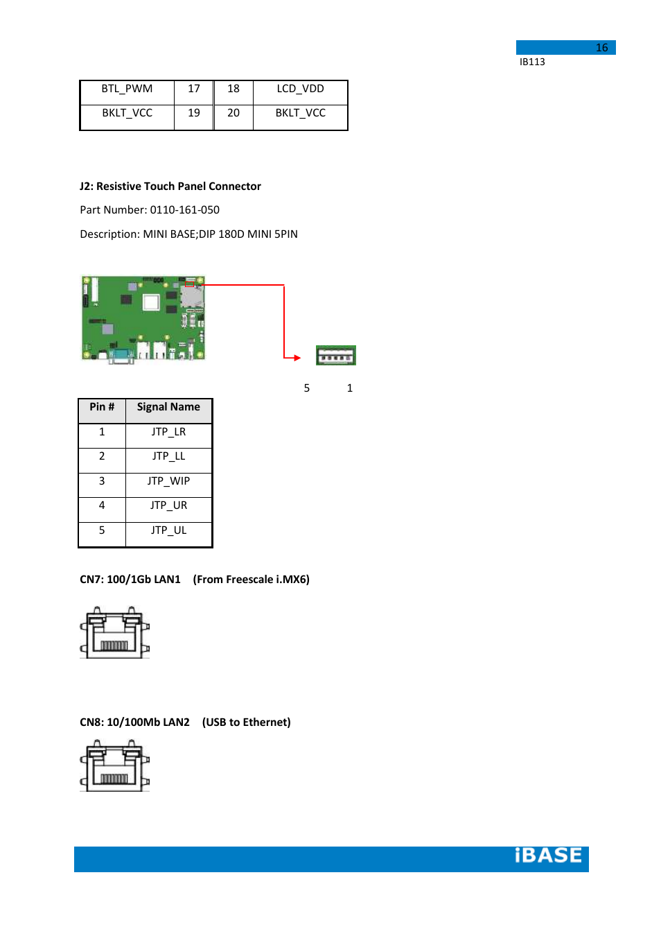 IBASE IB113 User Manual | Page 16 / 63