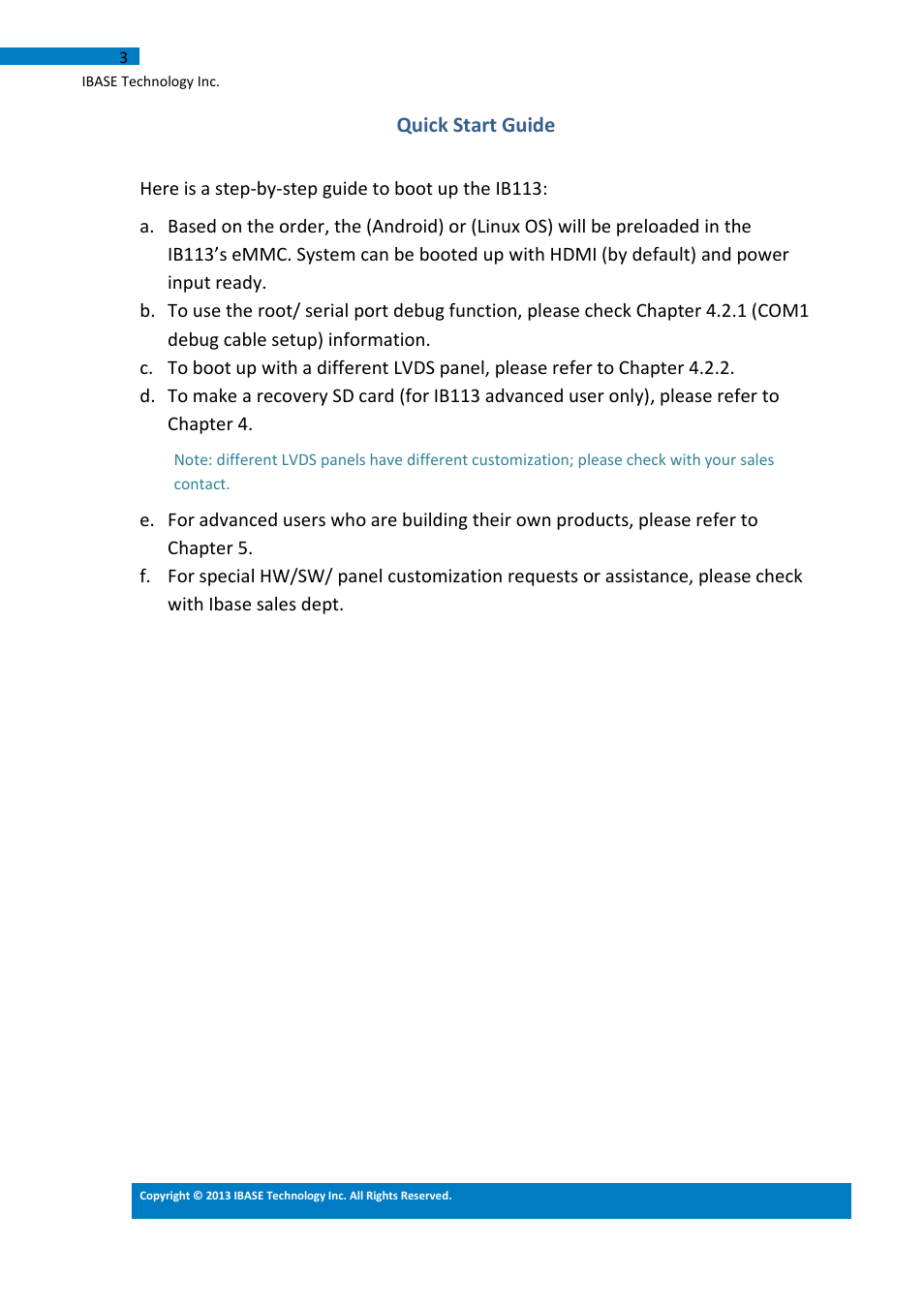 Quick start guide | IBASE IB113 User Manual | Page 3 / 63