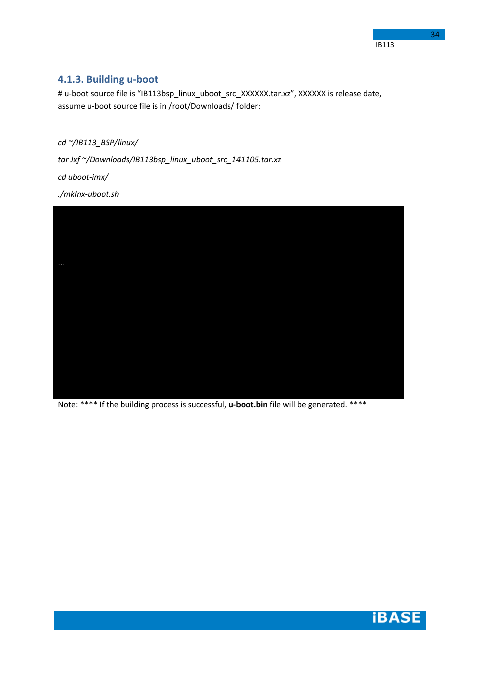 Building u-boot | IBASE IB113 User Manual | Page 34 / 63