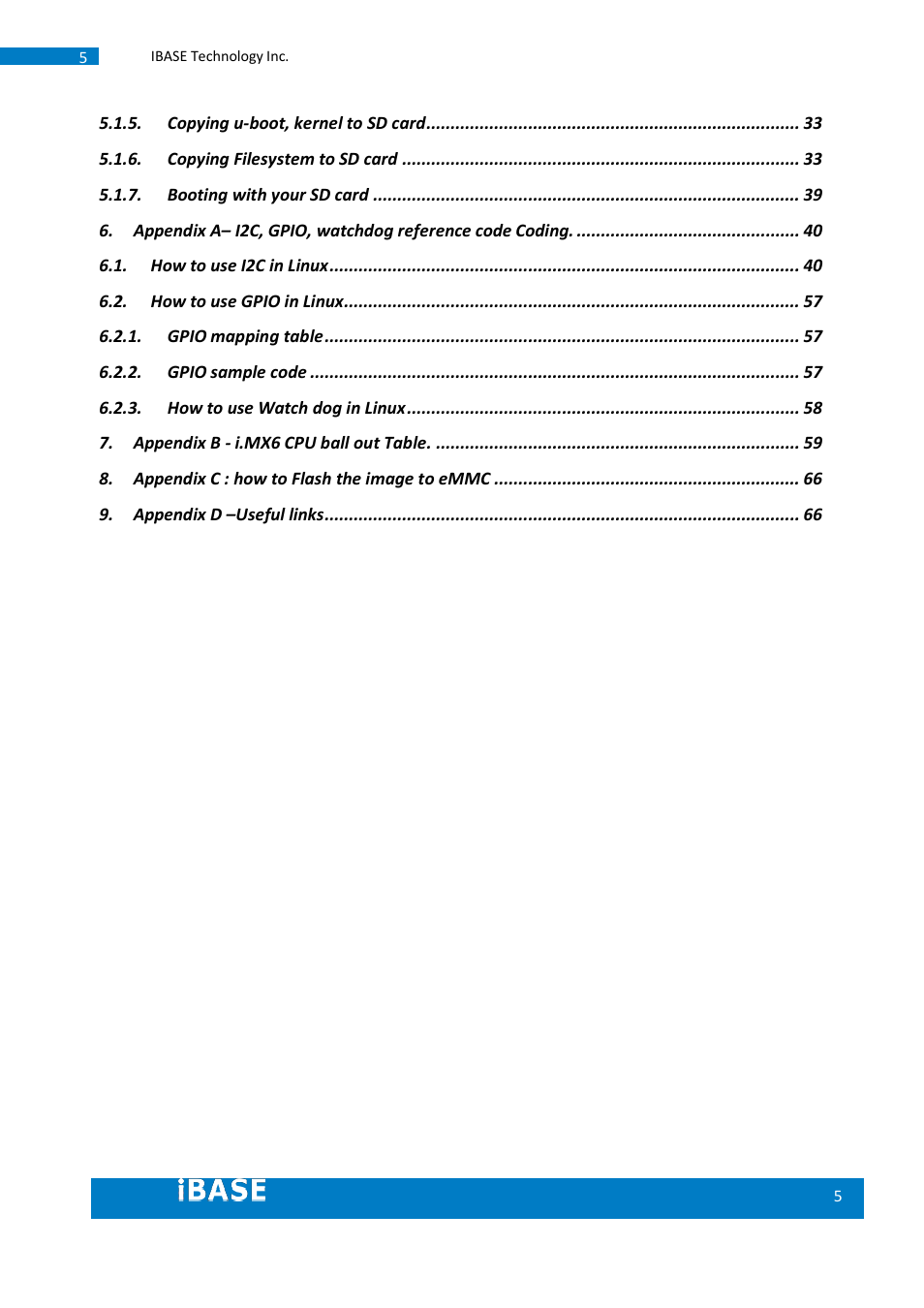 IBASE SMARC-EVK1 User Manual | Page 5 / 92