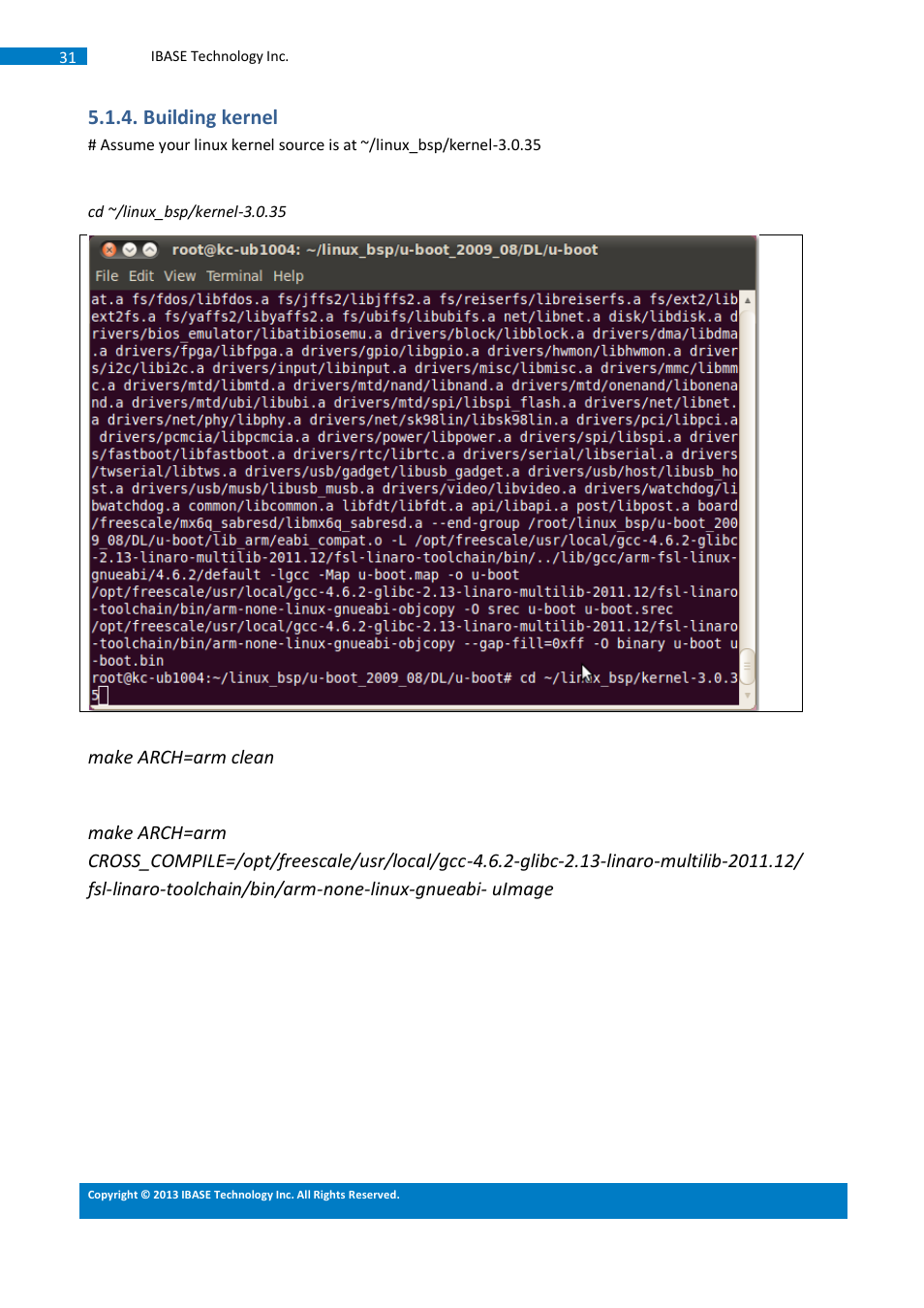 Building kernel | IBASE SMARC-EVK1 User Manual | Page 57 / 92