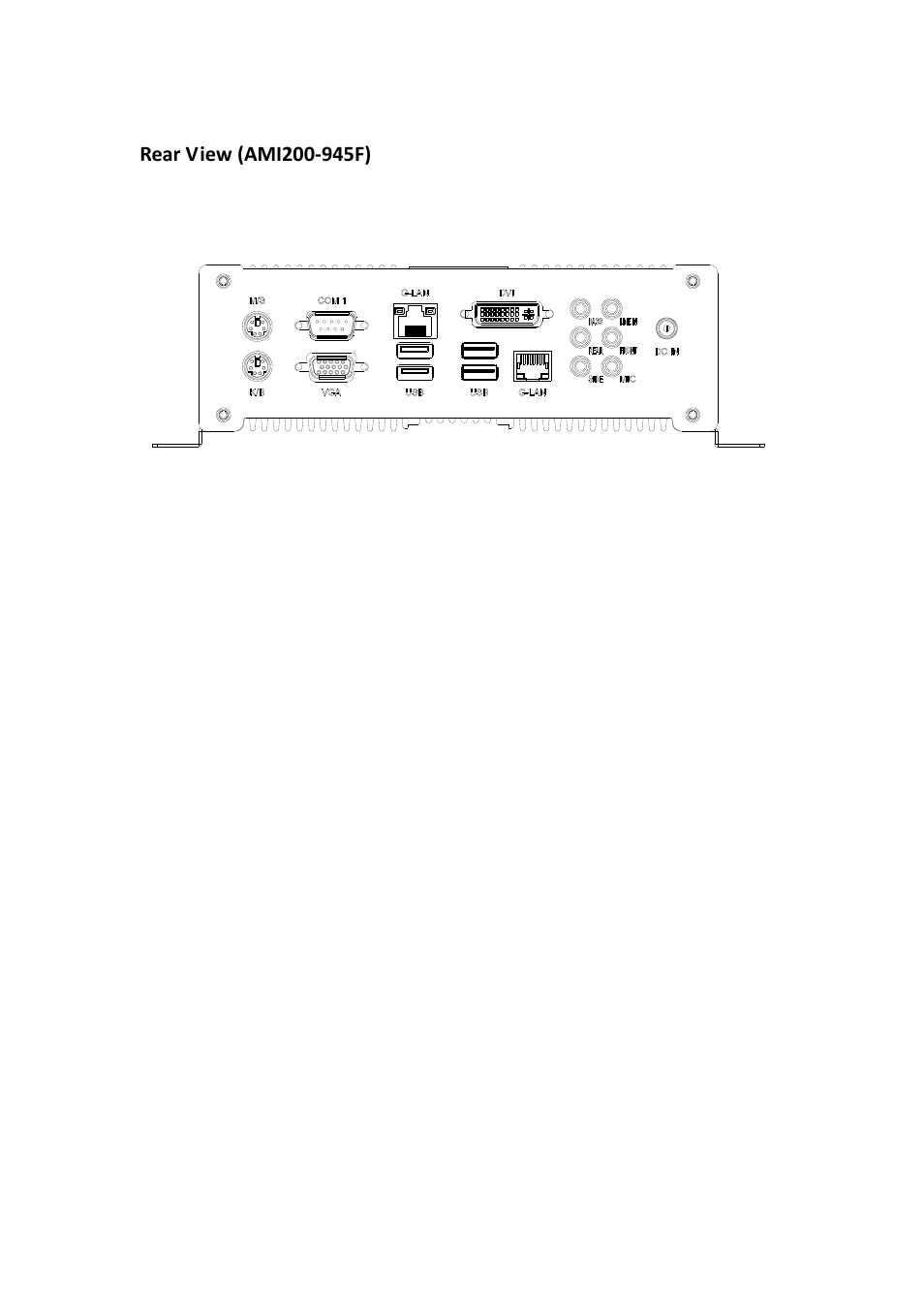 Rear view (ami200-945f) | IBASE AMI200 User Manual | Page 12 / 27