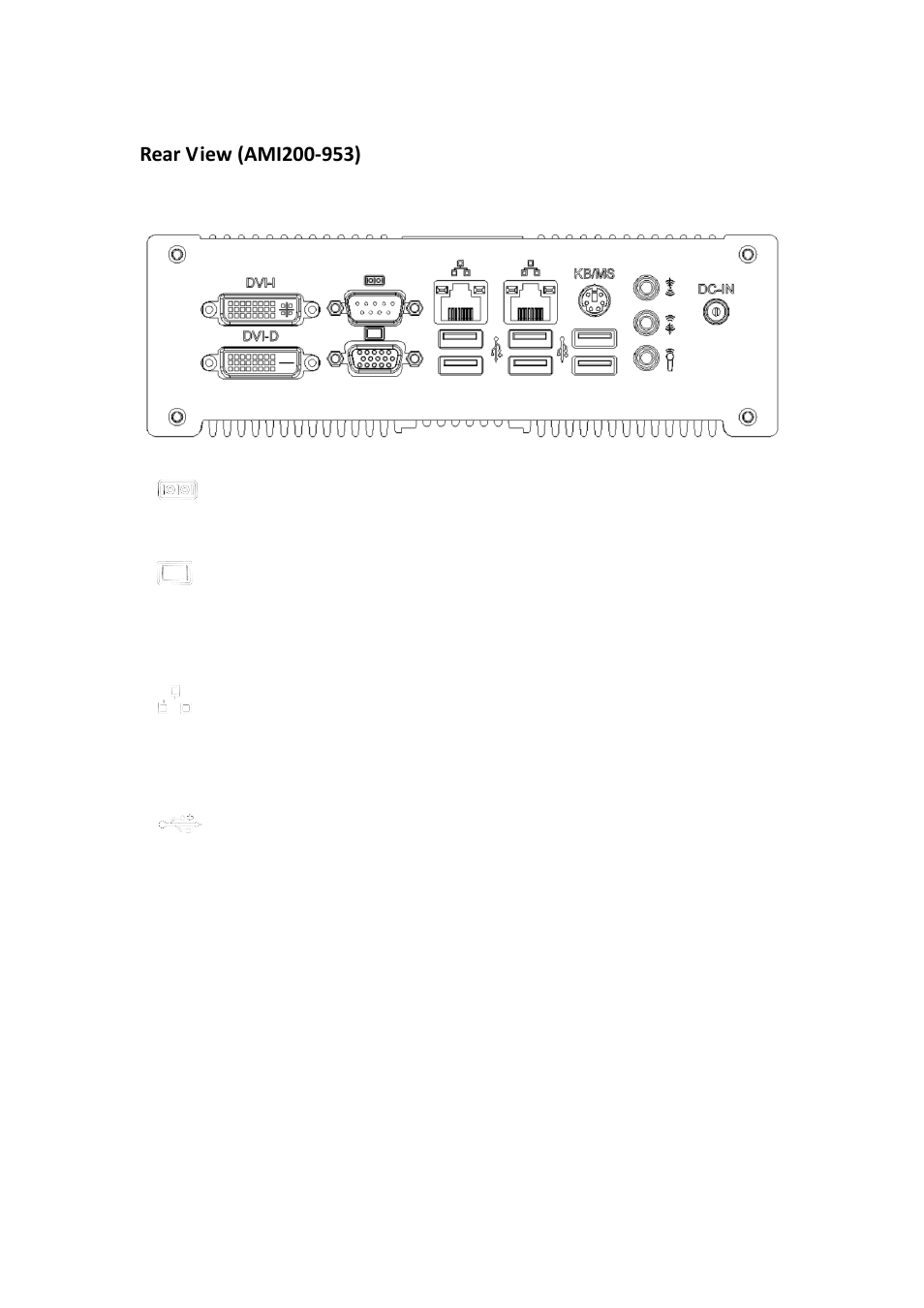 Rear view (ami200-953) | IBASE AMI200 User Manual | Page 14 / 27