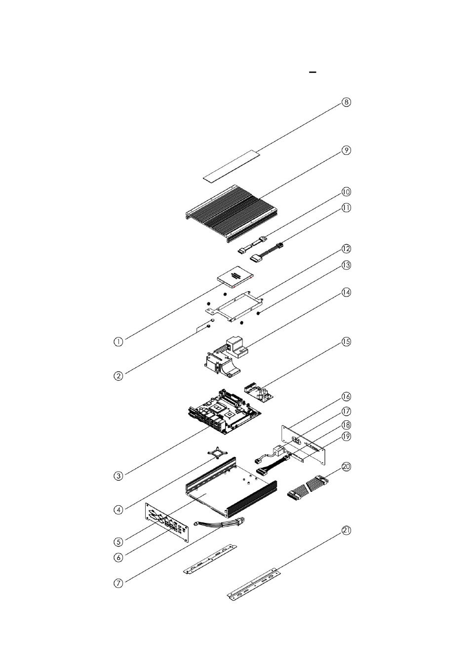 Exploded view of the ami200 assembly – ami200-953 | IBASE AMI200 User Manual | Page 25 / 27