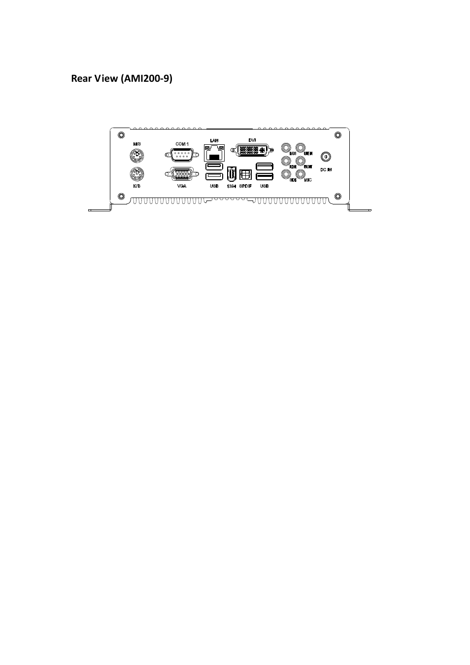 Rear view (ami200-9) | IBASE AMI200 User Manual | Page 8 / 27