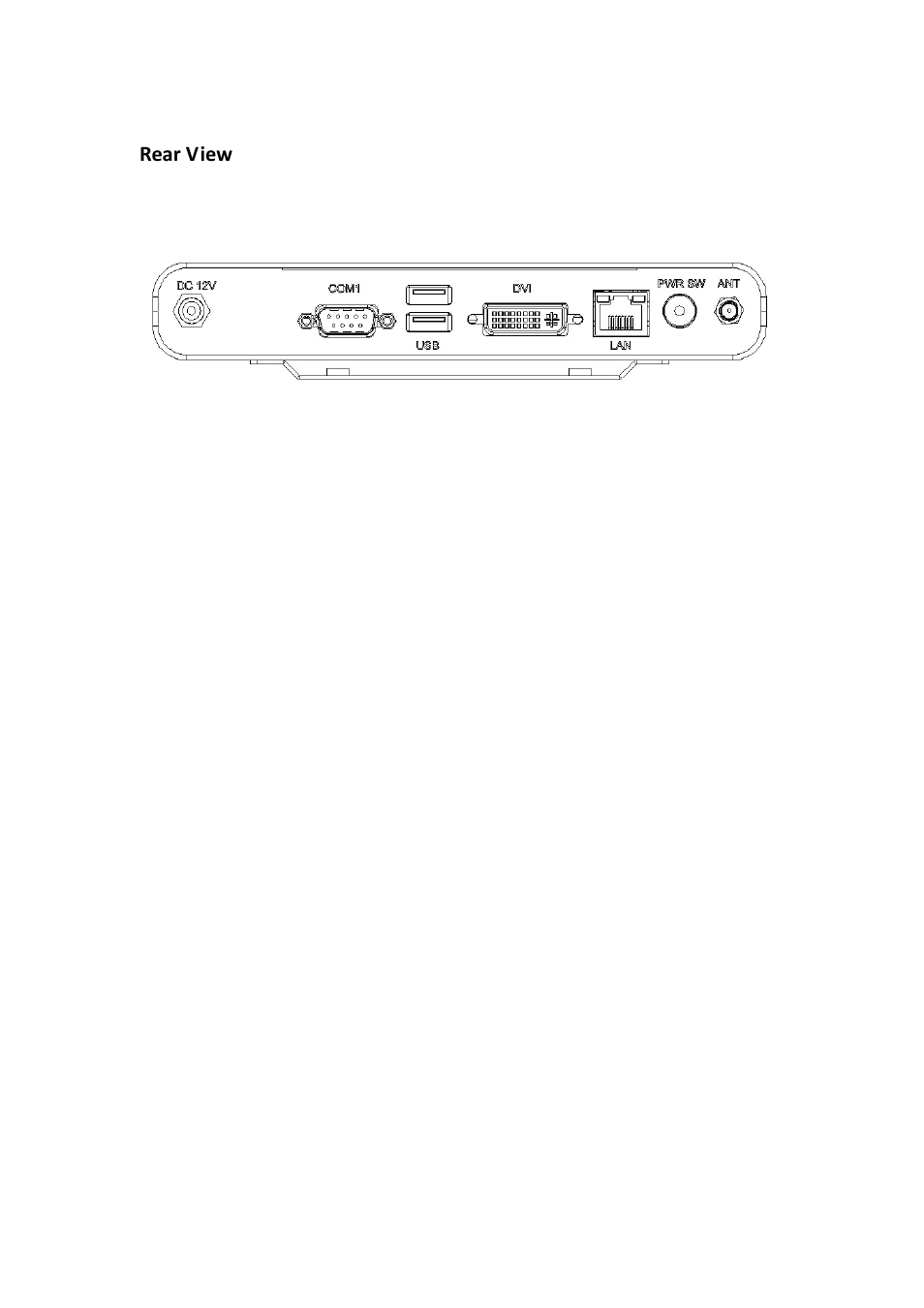 Rear view | IBASE CSB200-888 User Manual | Page 8 / 13