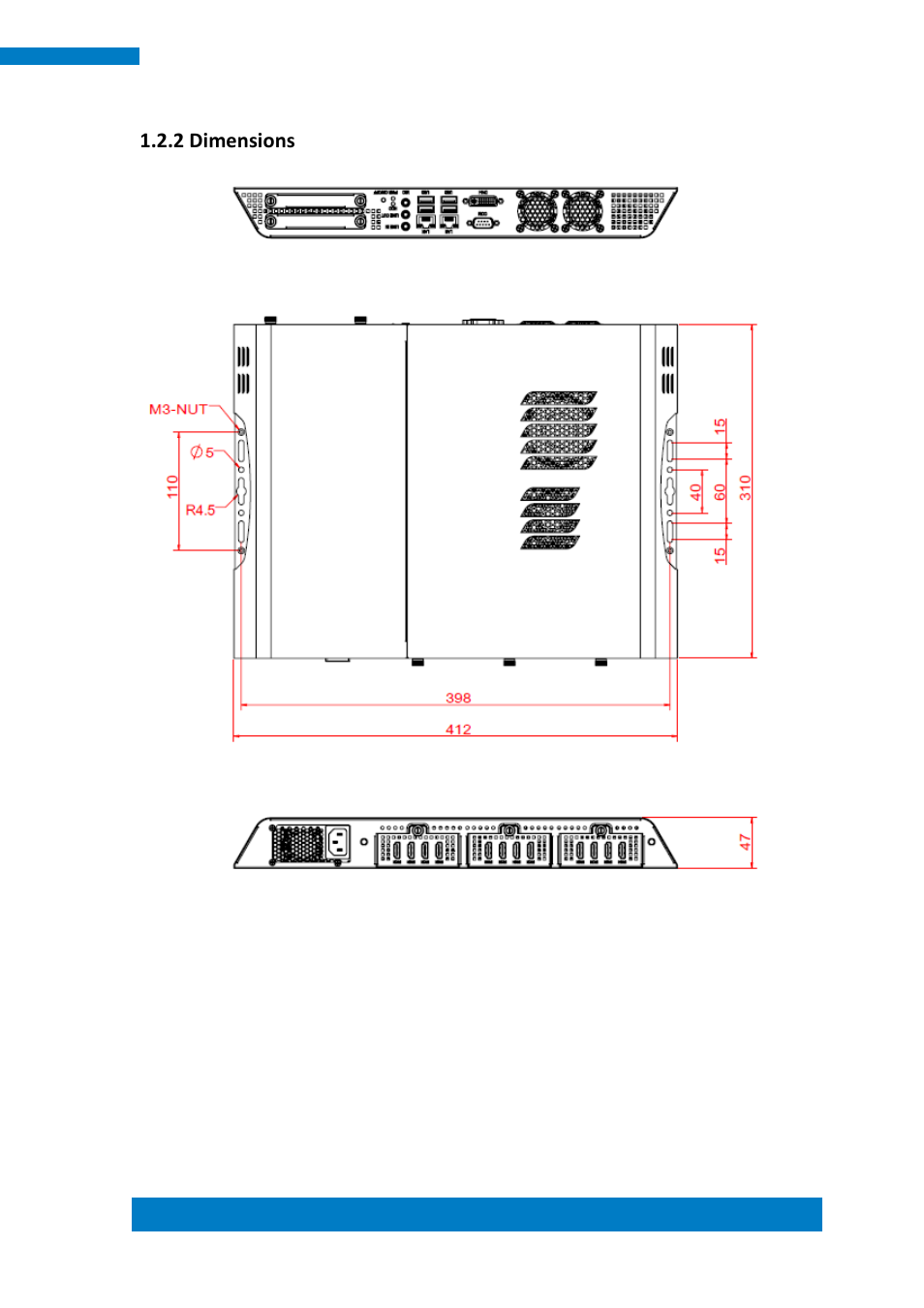2 dimensions | IBASE SI-60E User Manual | Page 11 / 103