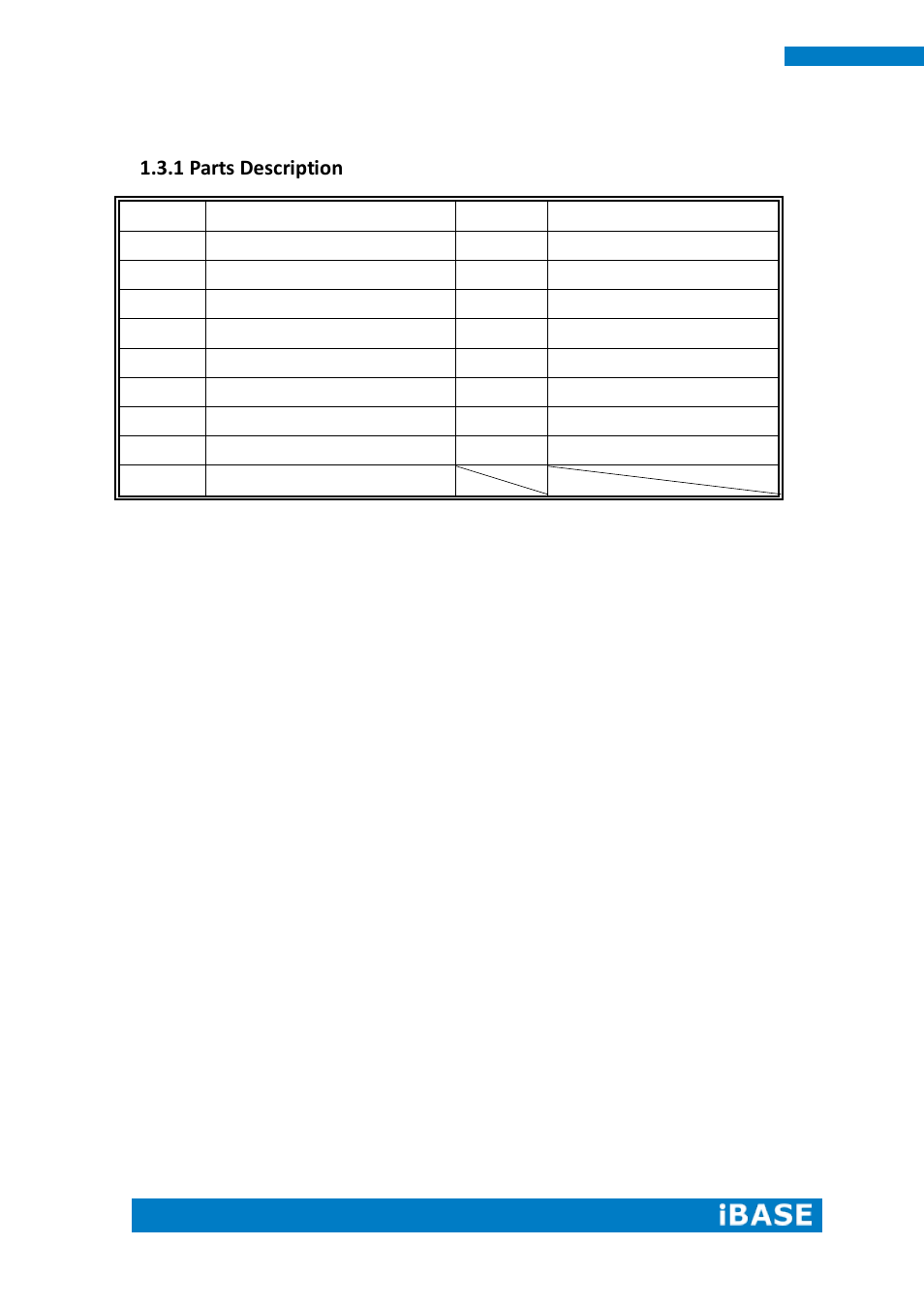 1 parts description | IBASE SI-60E User Manual | Page 14 / 103