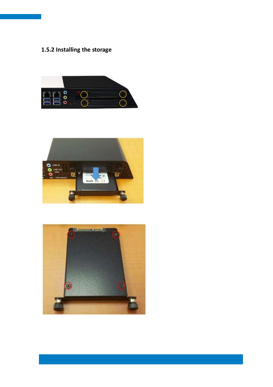 2 installing the storage | IBASE SI-60E User Manual | Page 17 / 103