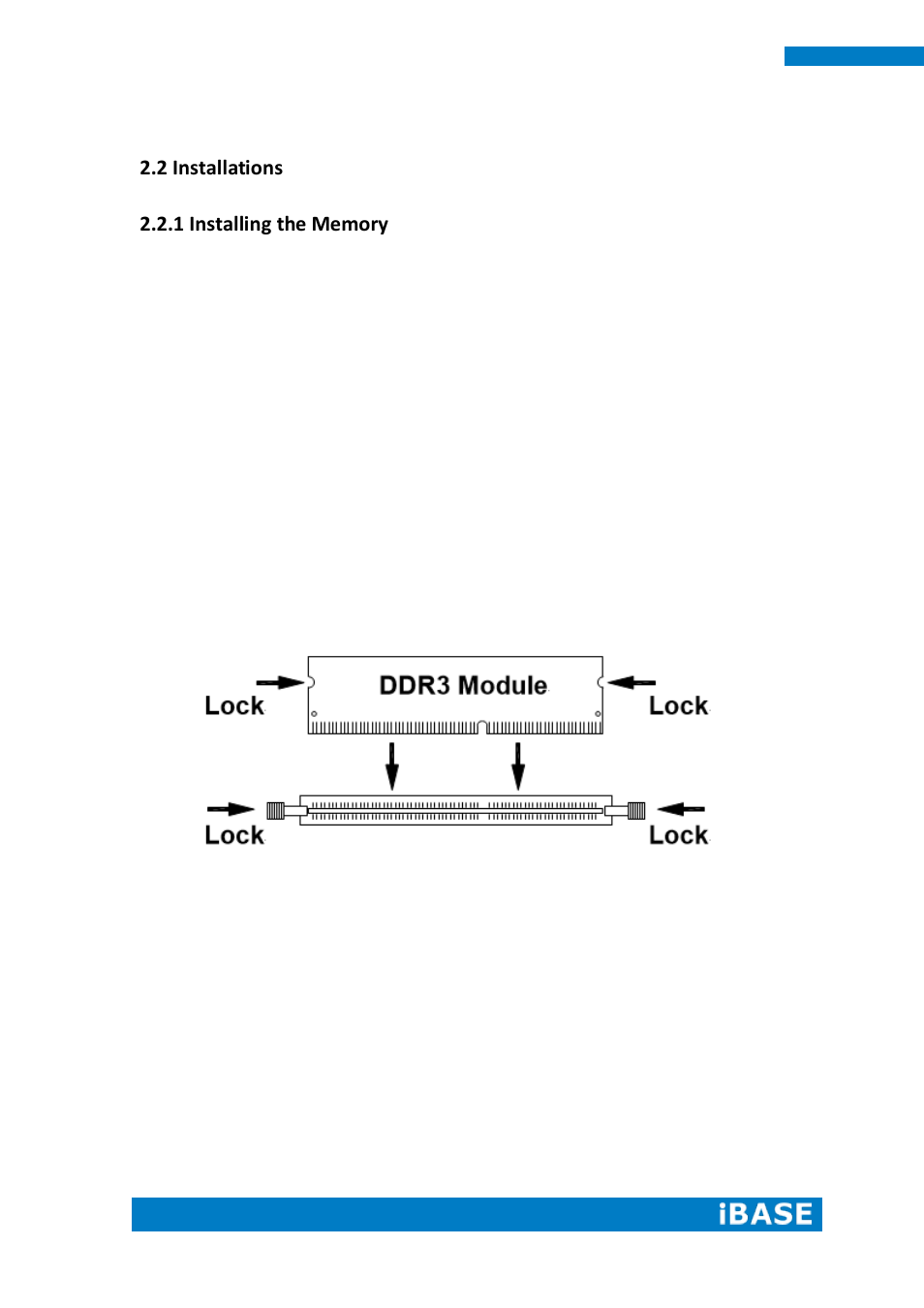 2 installations, 1 installing the memory | IBASE SI-60E User Manual | Page 20 / 103