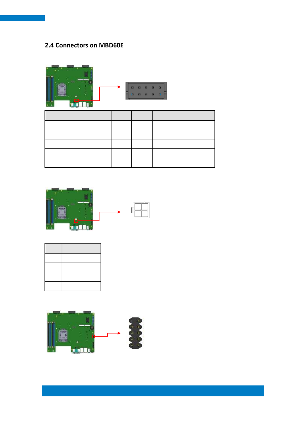 4 connectors on mbd60e | IBASE SI-60E User Manual | Page 23 / 103