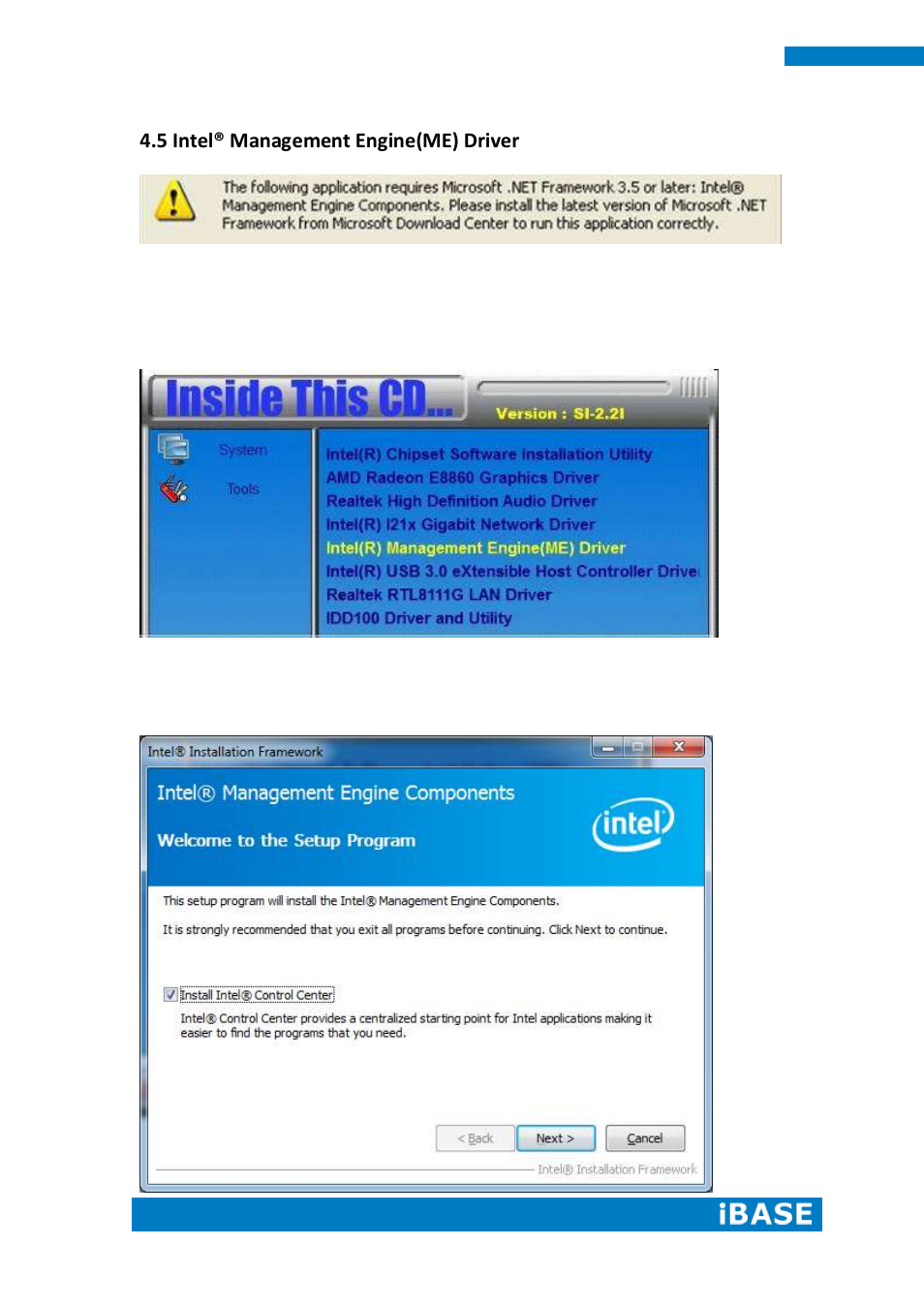 5 intel® management engine(me) driver | IBASE SI-60E User Manual | Page 66 / 103