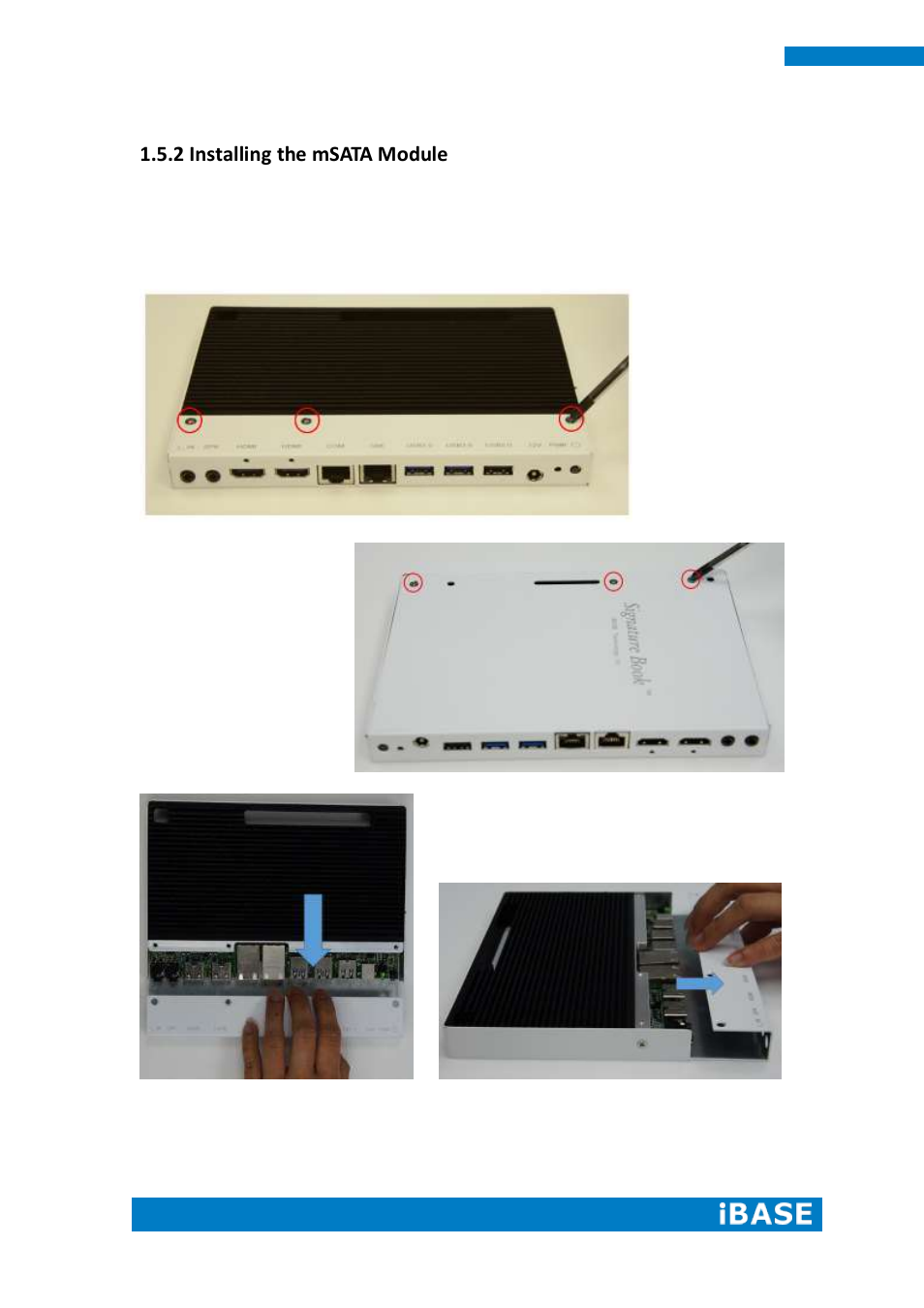 2 installing the msata module | IBASE SI-102-N User Manual | Page 16 / 51