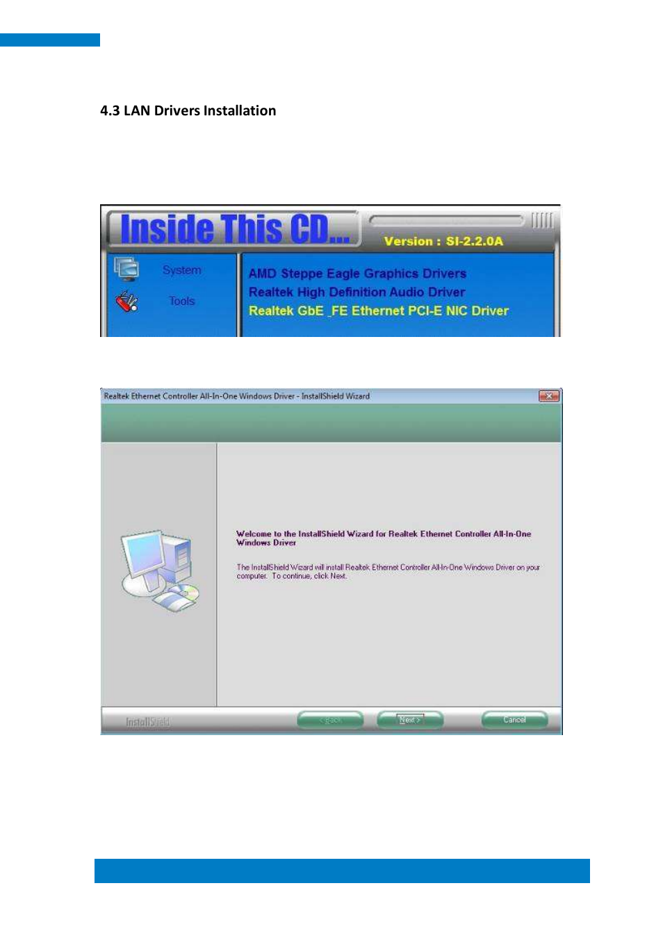 3 lan drivers installation | IBASE SI-102-N User Manual | Page 45 / 51