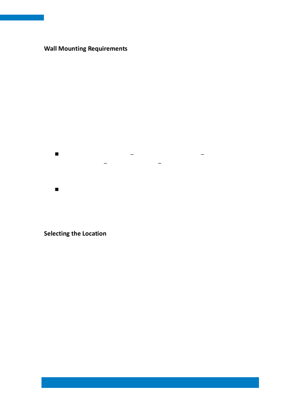 Selecting the location, Si-102-424 mounting bracket solution, Wall mounting requirements | IBASE SI-102-N User Manual | Page 49 / 51