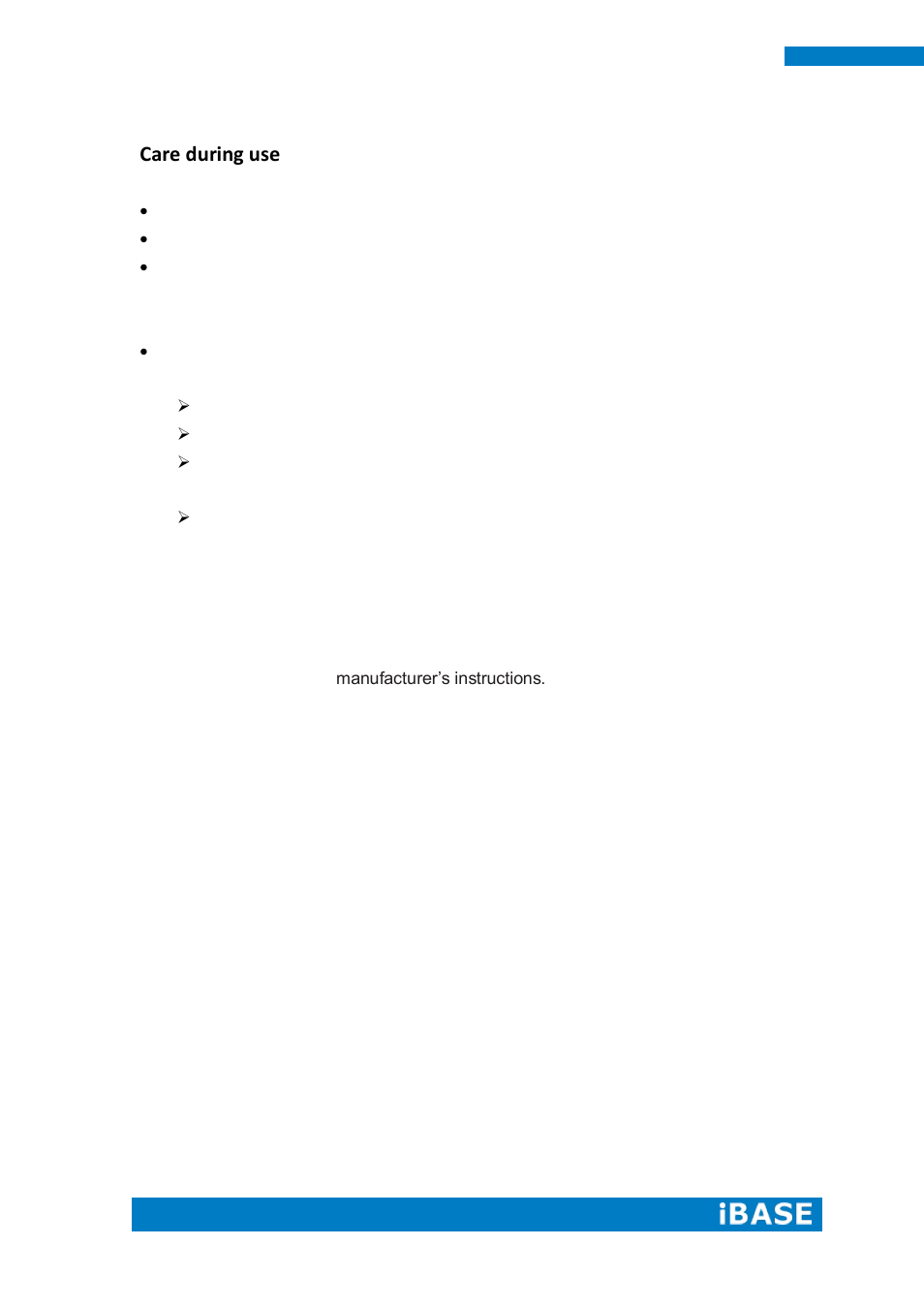 Care during use | IBASE SI-102-N User Manual | Page 6 / 51