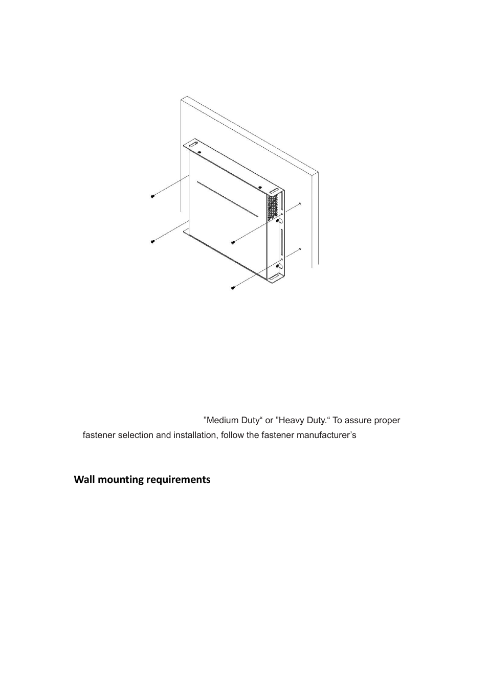 Mounting si-28 to the wall, Wall mounting requirements | IBASE SI-28 User Manual | Page 11 / 44