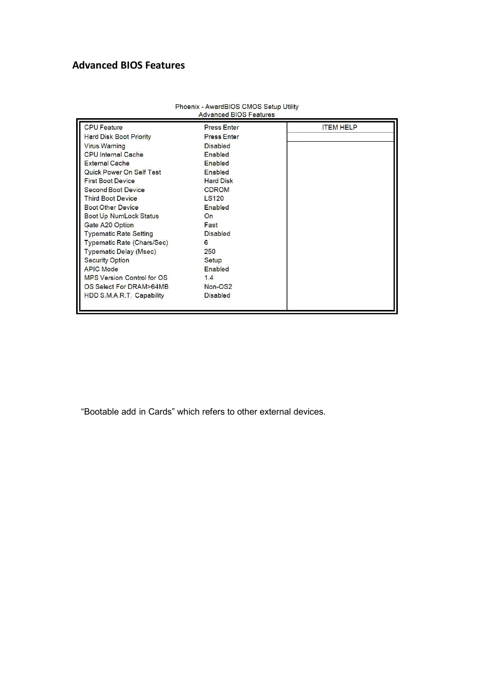 Advanced bios features | IBASE SI-28 User Manual | Page 23 / 44