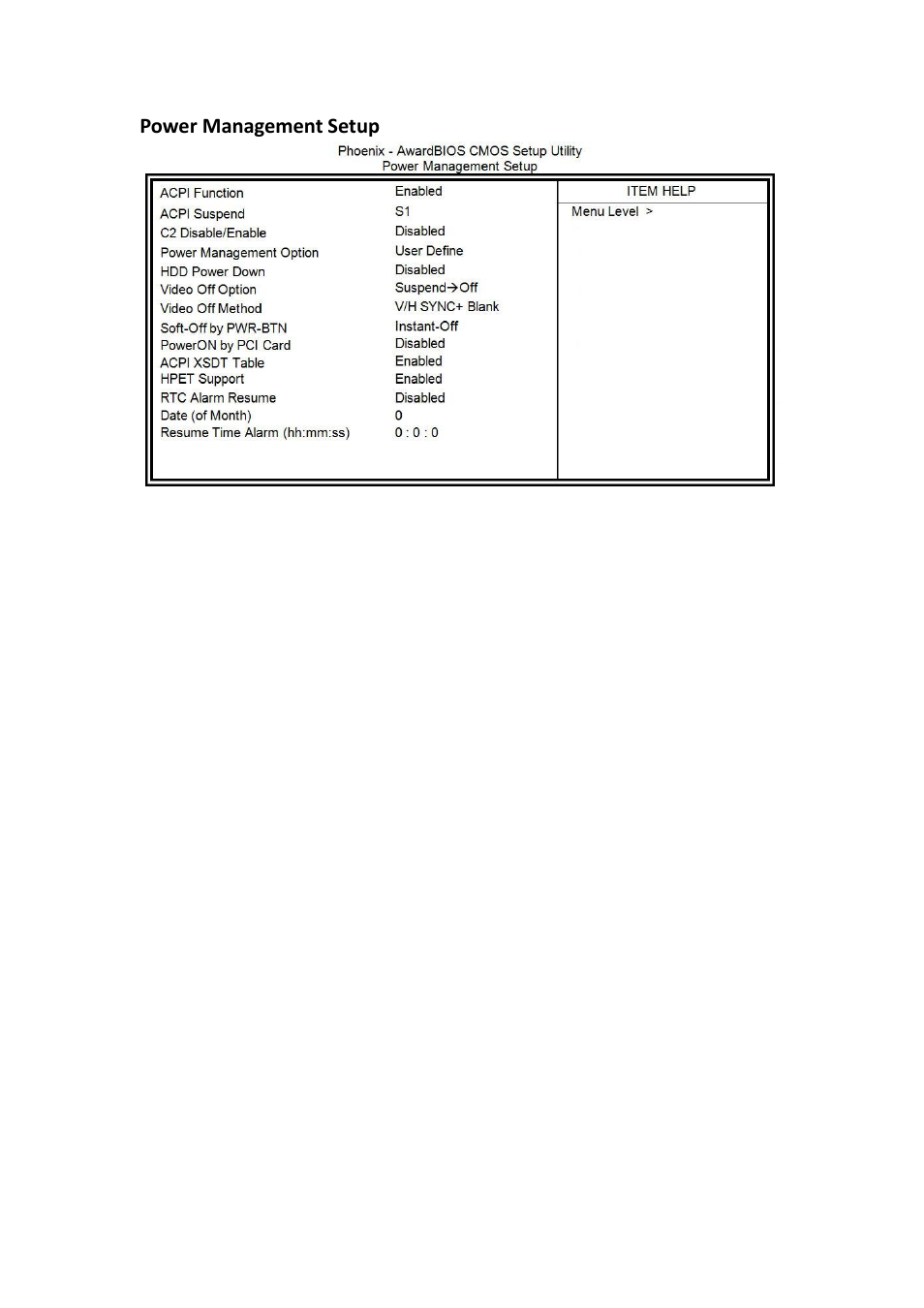 Power management setup | IBASE SI-28 User Manual | Page 30 / 44