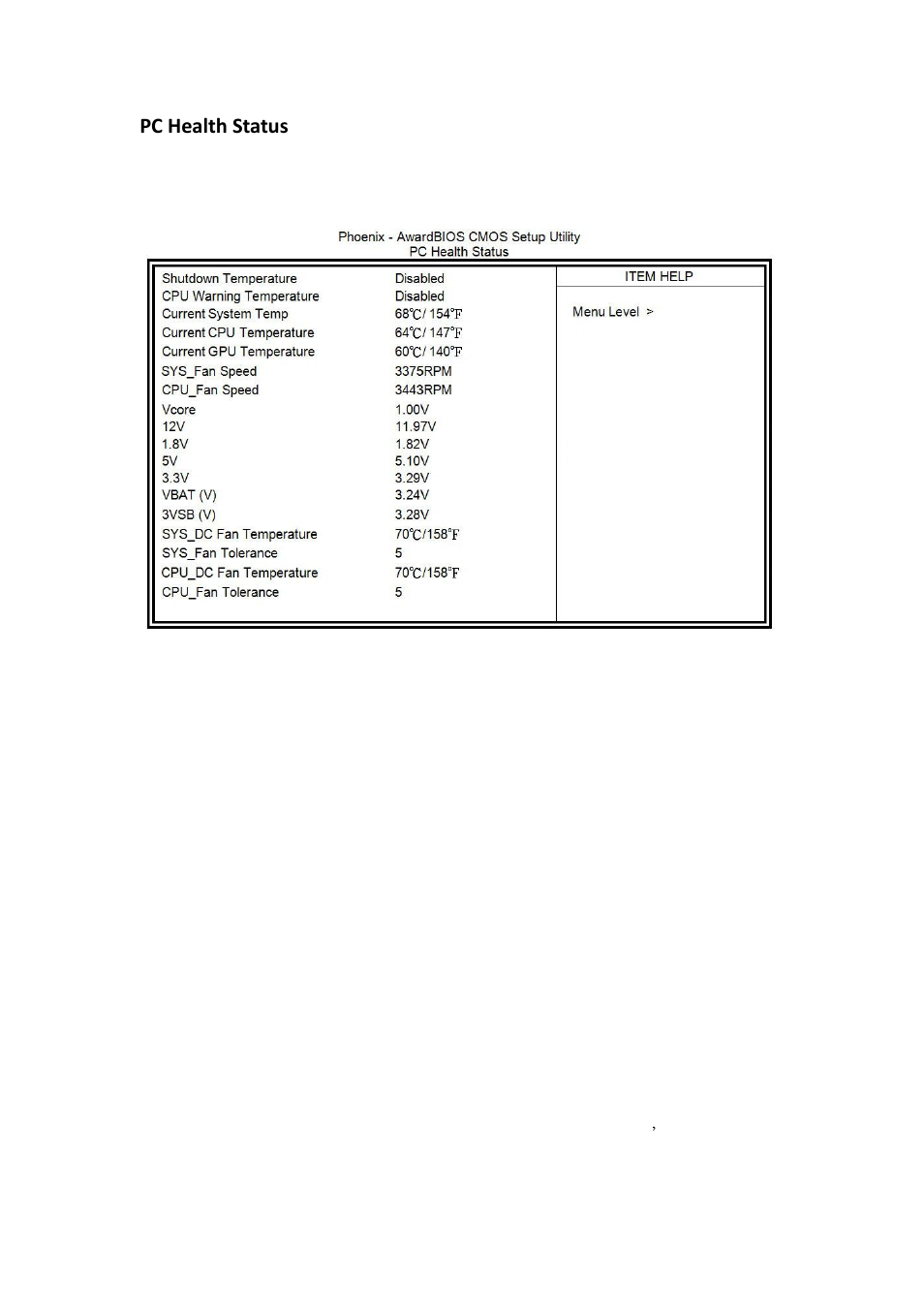 Pc health status | IBASE SI-28 User Manual | Page 33 / 44