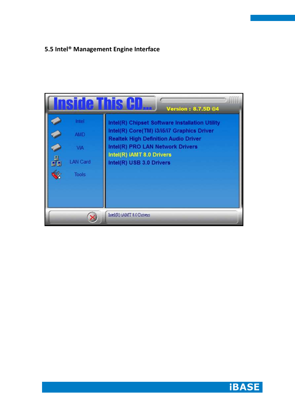 5 intel® management engine interface | IBASE SI-62 User Manual | Page 66 / 73
