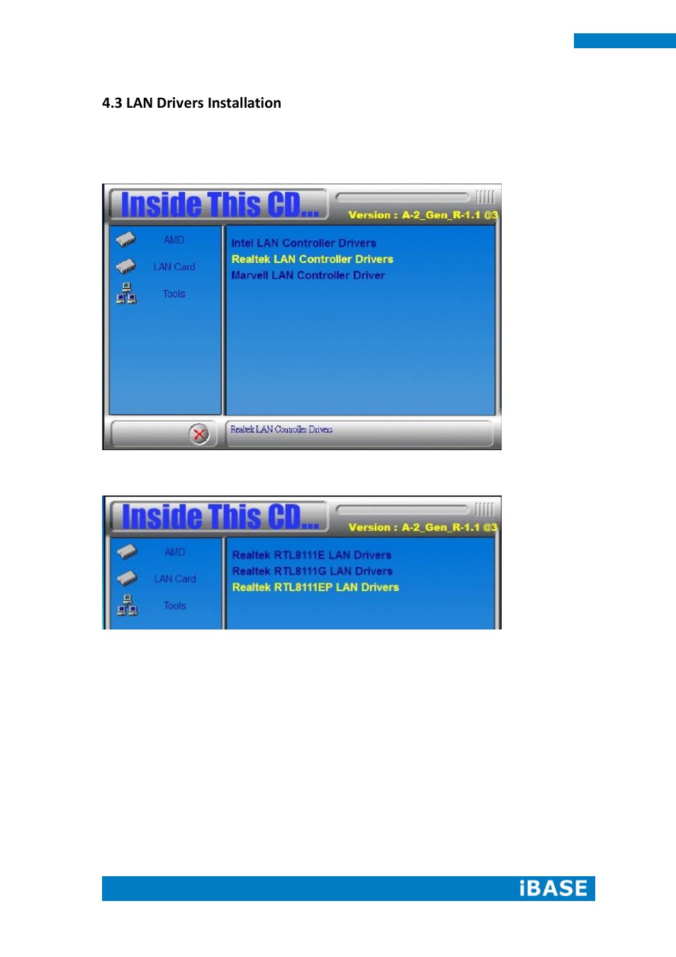 3 lan drivers installation | IBASE SI-304 User Manual | Page 46 / 62