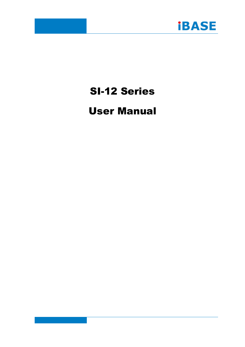 IBASE SI-12 User Manual | 48 pages