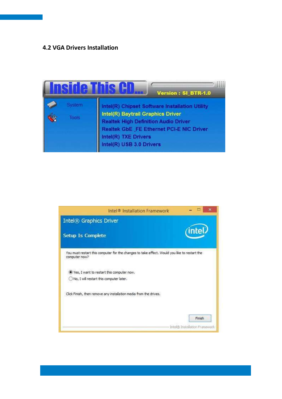 2 vga drivers installation | IBASE SI-12 User Manual | Page 41 / 48