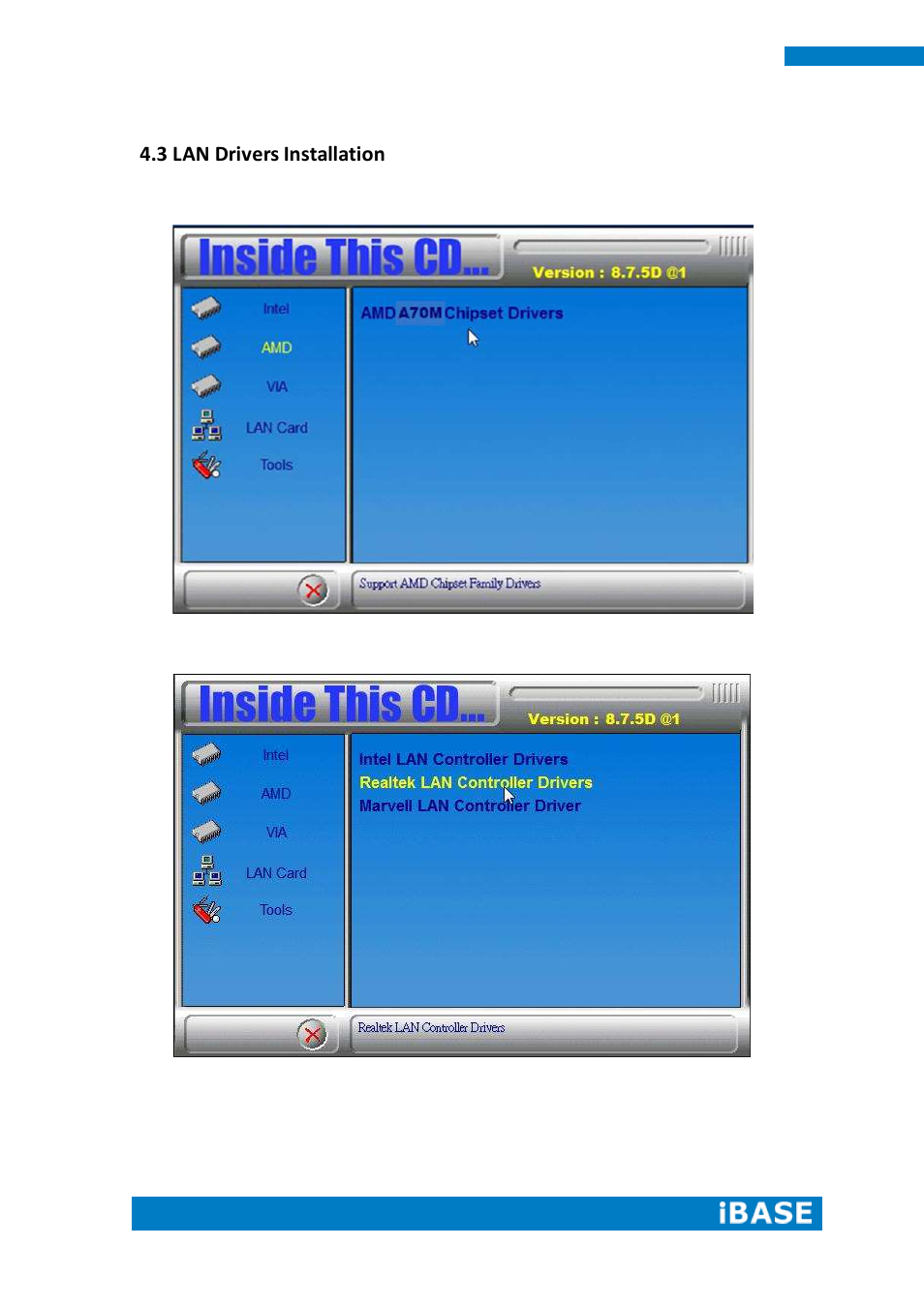 3 lan drivers installation | IBASE SI-32-N User Manual | Page 46 / 50