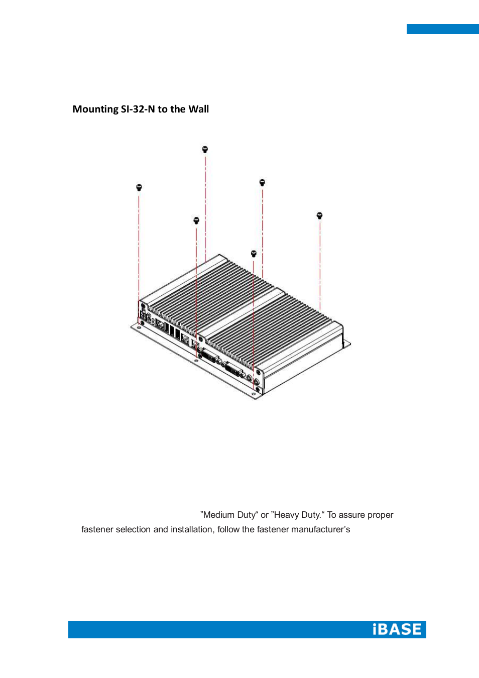 Appendix, Mounting si-32-n to the wall | IBASE SI-32-N User Manual | Page 48 / 50