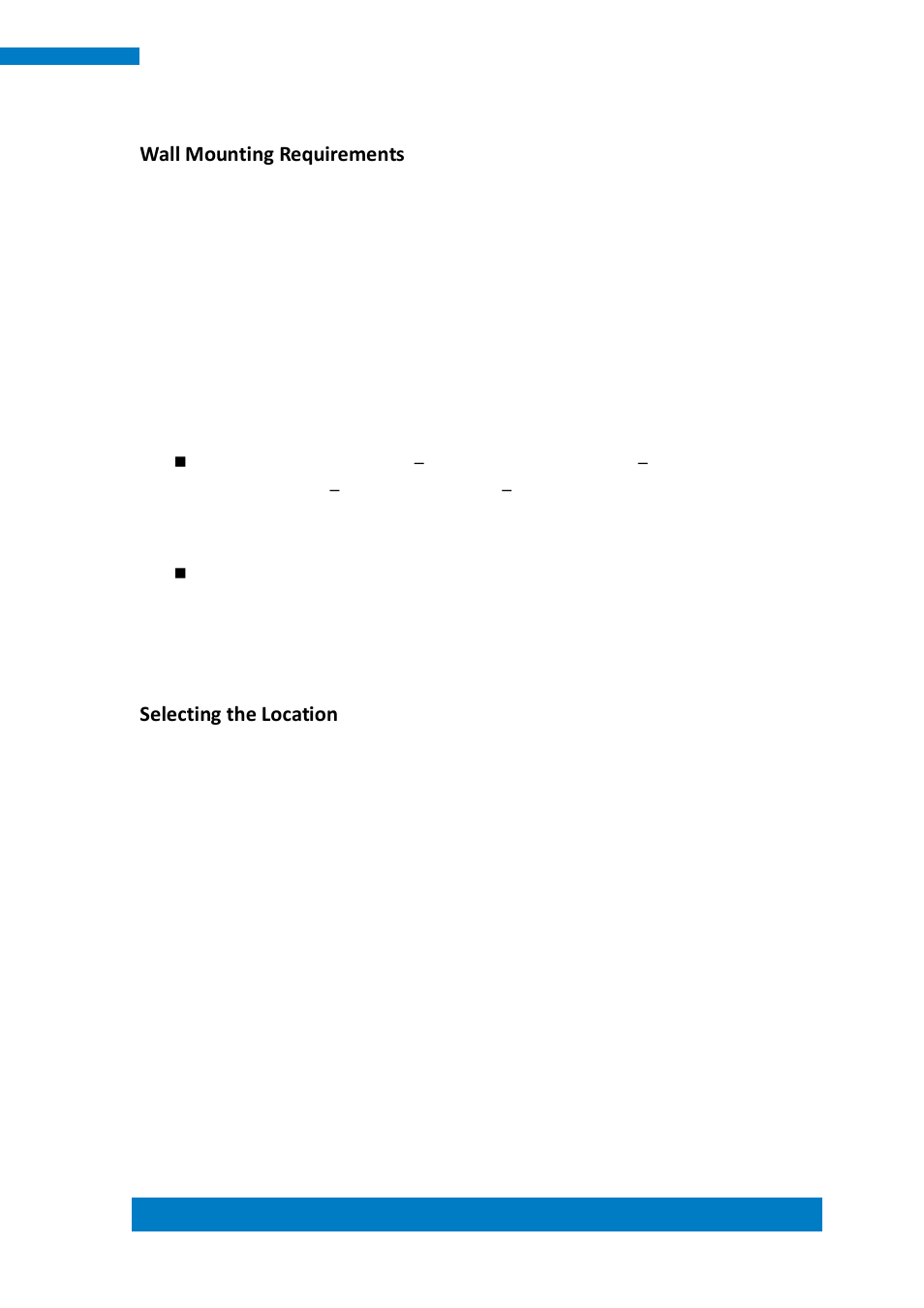 Wall mounting requirements, Selecting the location | IBASE SI-32-N User Manual | Page 49 / 50