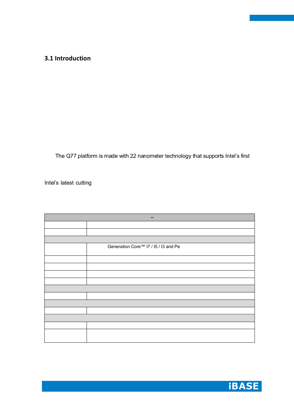 Chapter 3 motherboard introduction, 1 introduction | IBASE SI-64 User Manual | Page 18 / 80