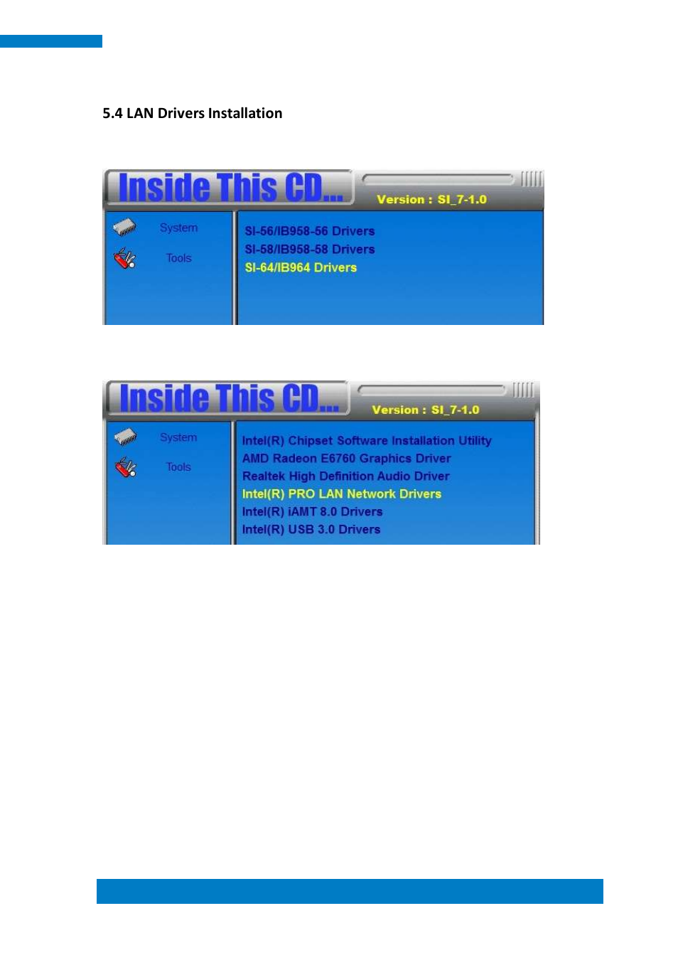 4 lan drivers installation | IBASE SI-64 User Manual | Page 65 / 80