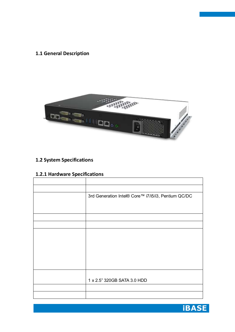 Chapter 1 introduction, 1 general description | IBASE SI-64 User Manual | Page 8 / 80