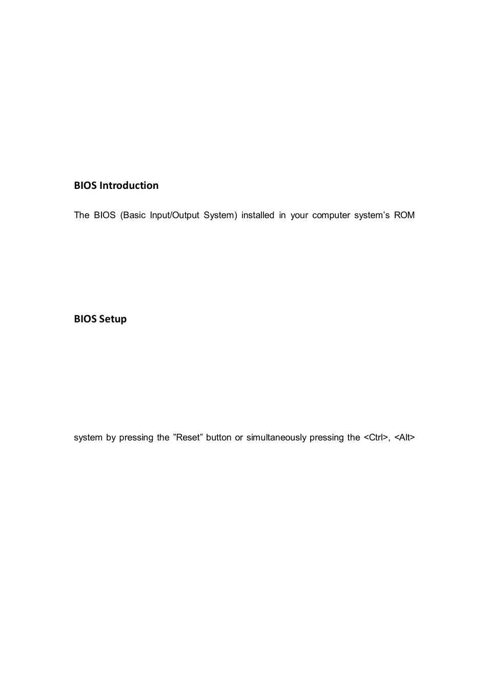 Bios setup, Bios introduction | IBASE SI-18 User Manual | Page 22 / 51