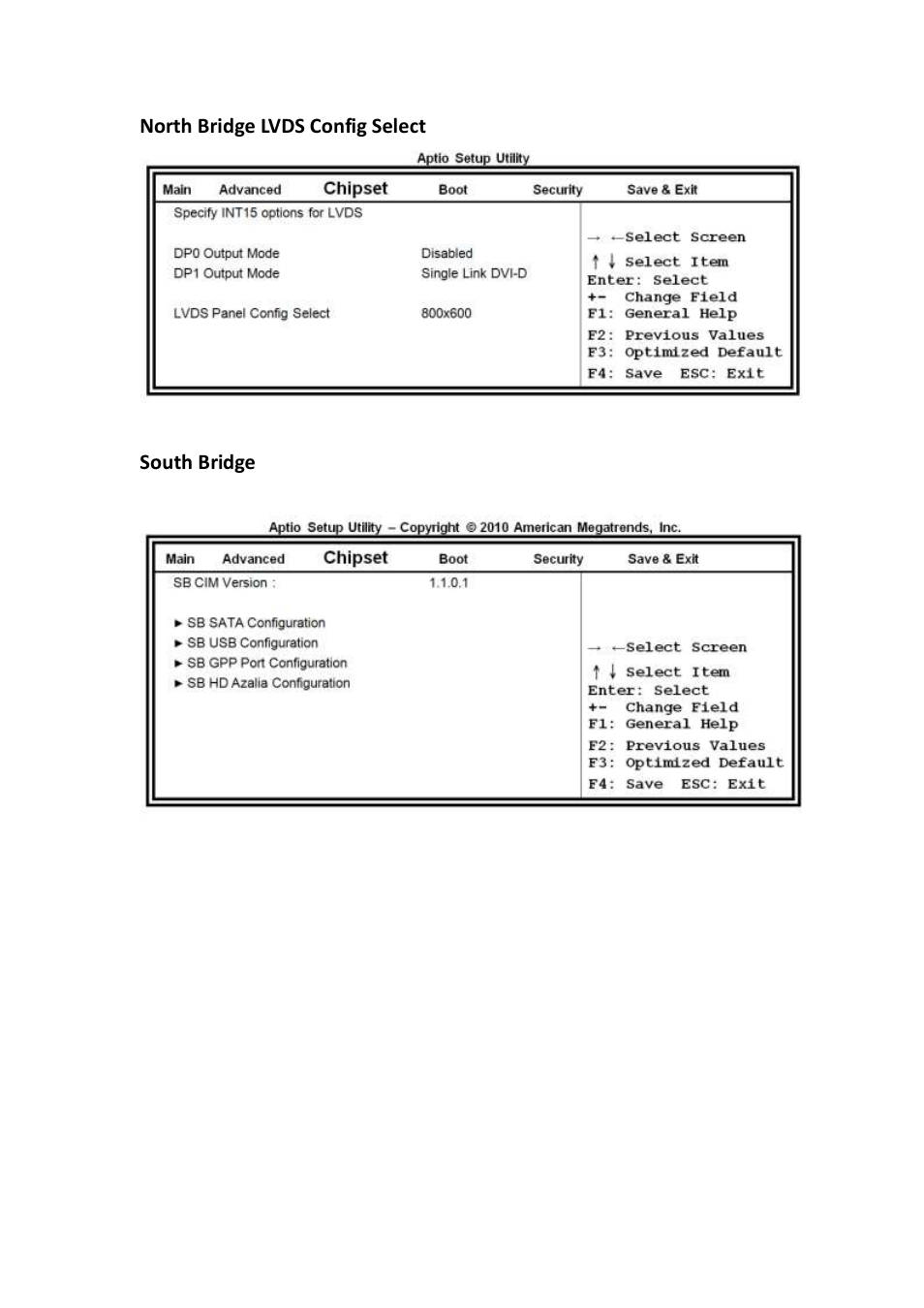 North bridge lvds config select, South bridge | IBASE SI-18 User Manual | Page 35 / 51