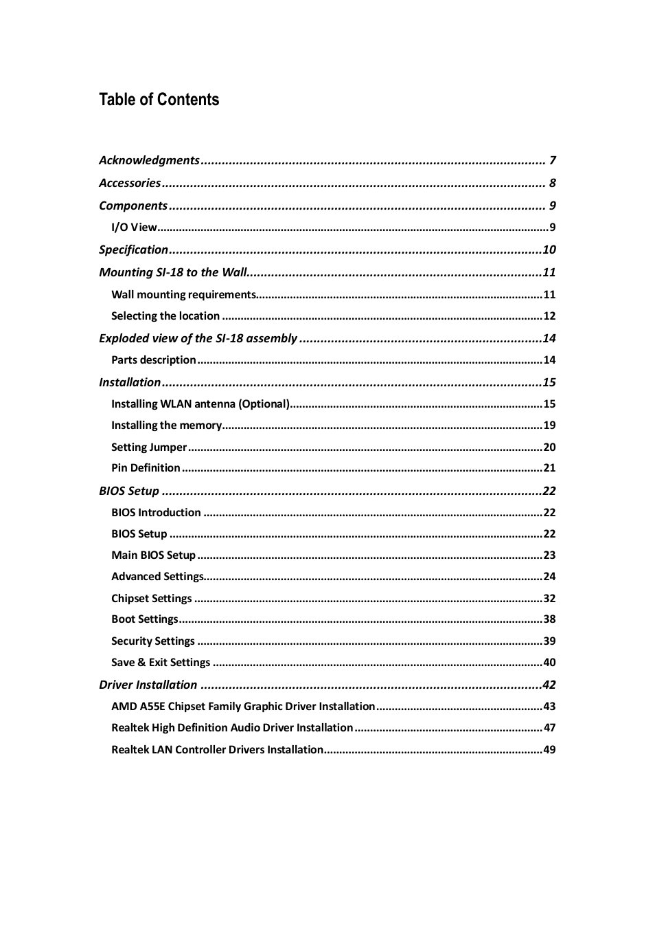 IBASE SI-18 User Manual | Page 4 / 51