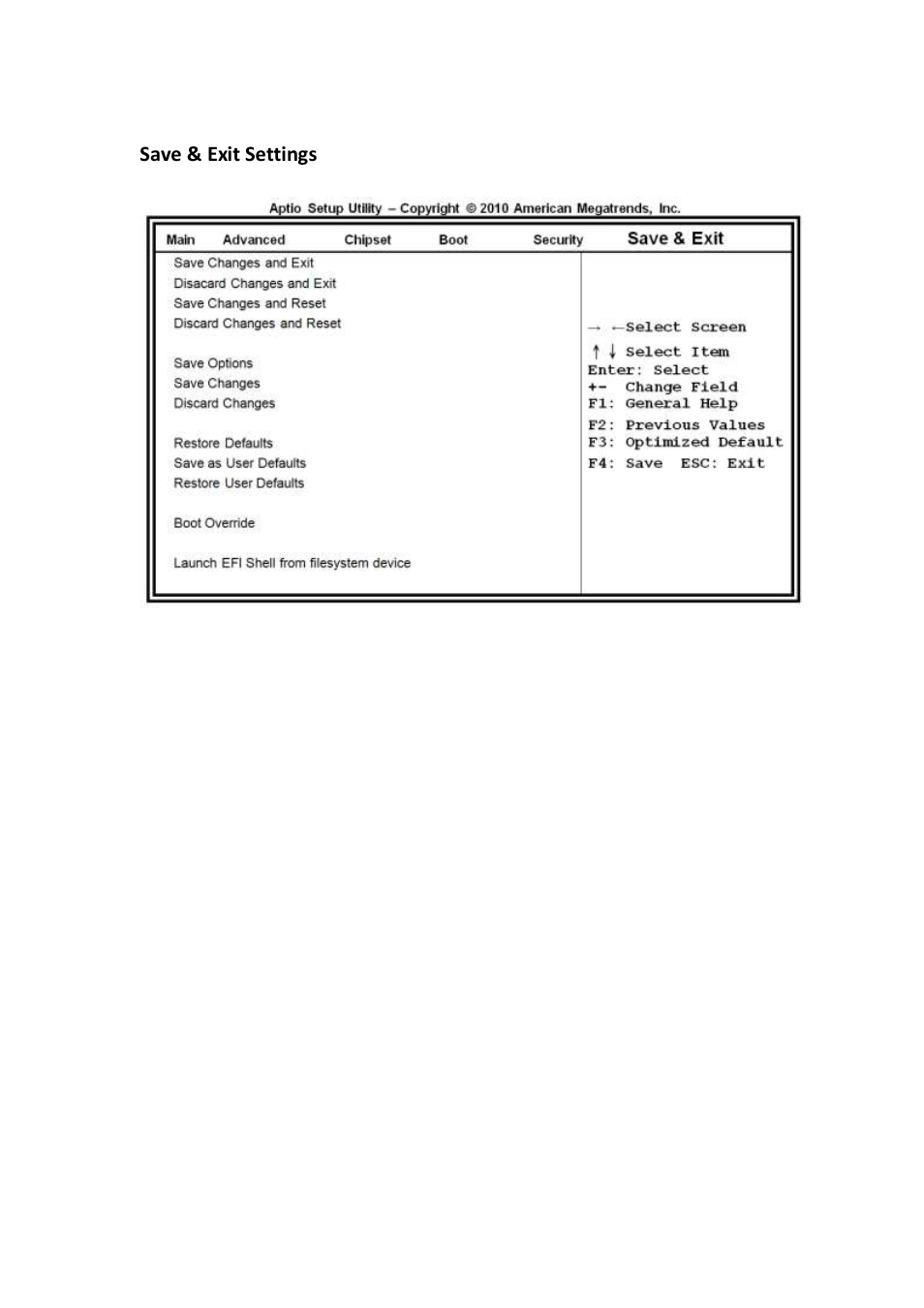 Save & exit settings | IBASE SI-18 User Manual | Page 40 / 51