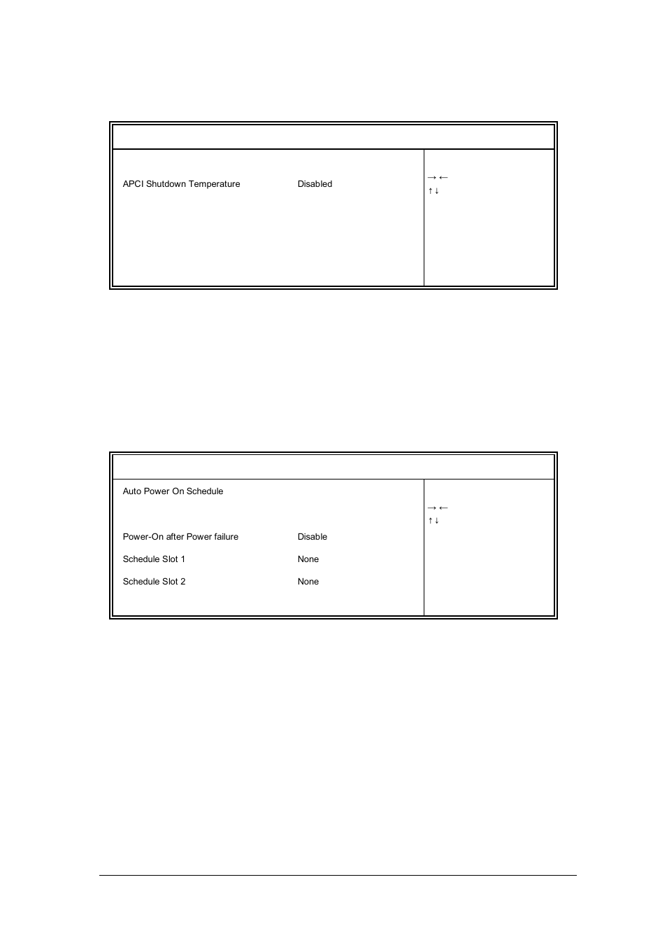 28 shutdown temperature configuration, Auto power on schedule | IBASE SI-38 User Manual | Page 28 / 49