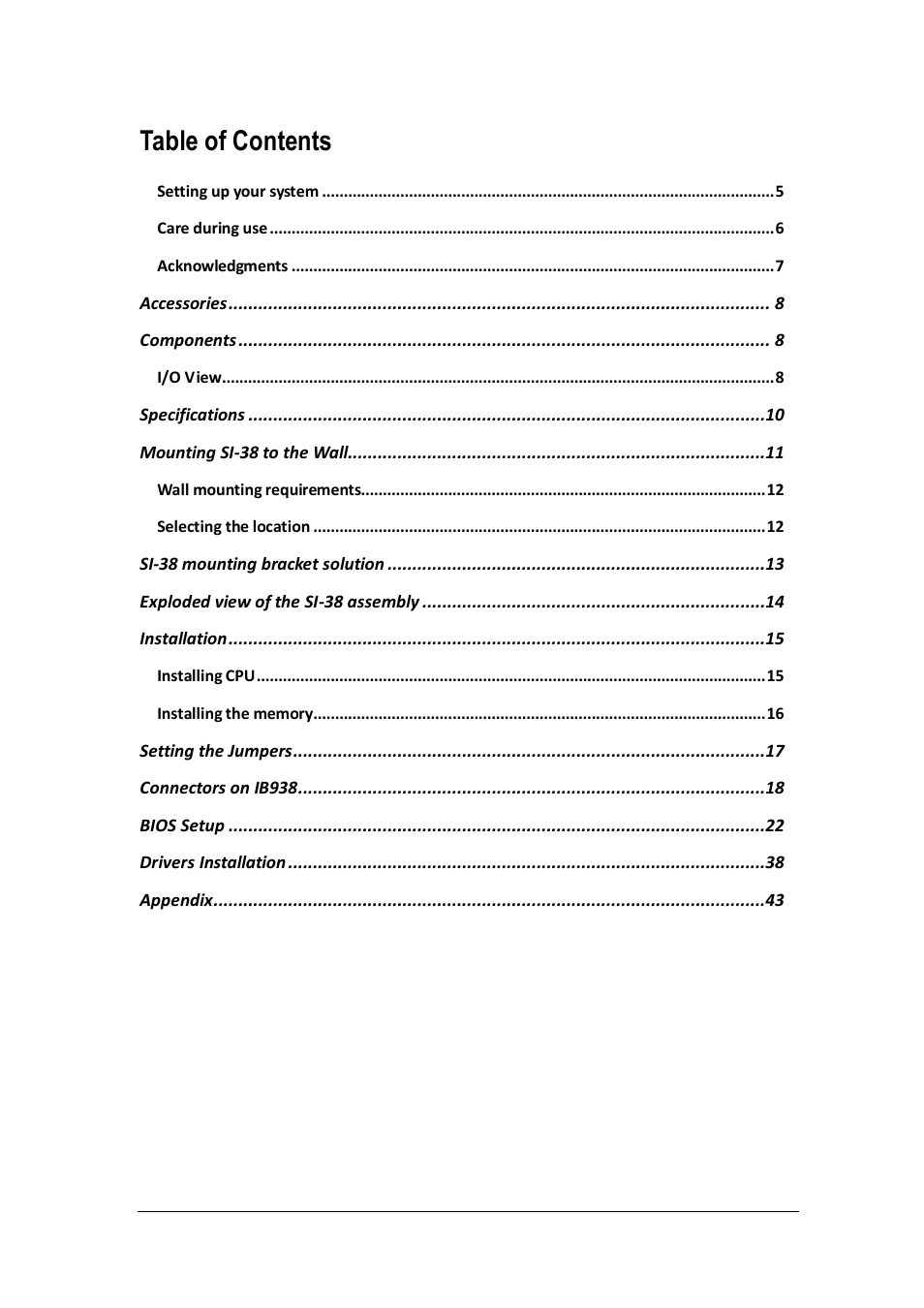IBASE SI-38 User Manual | Page 4 / 49