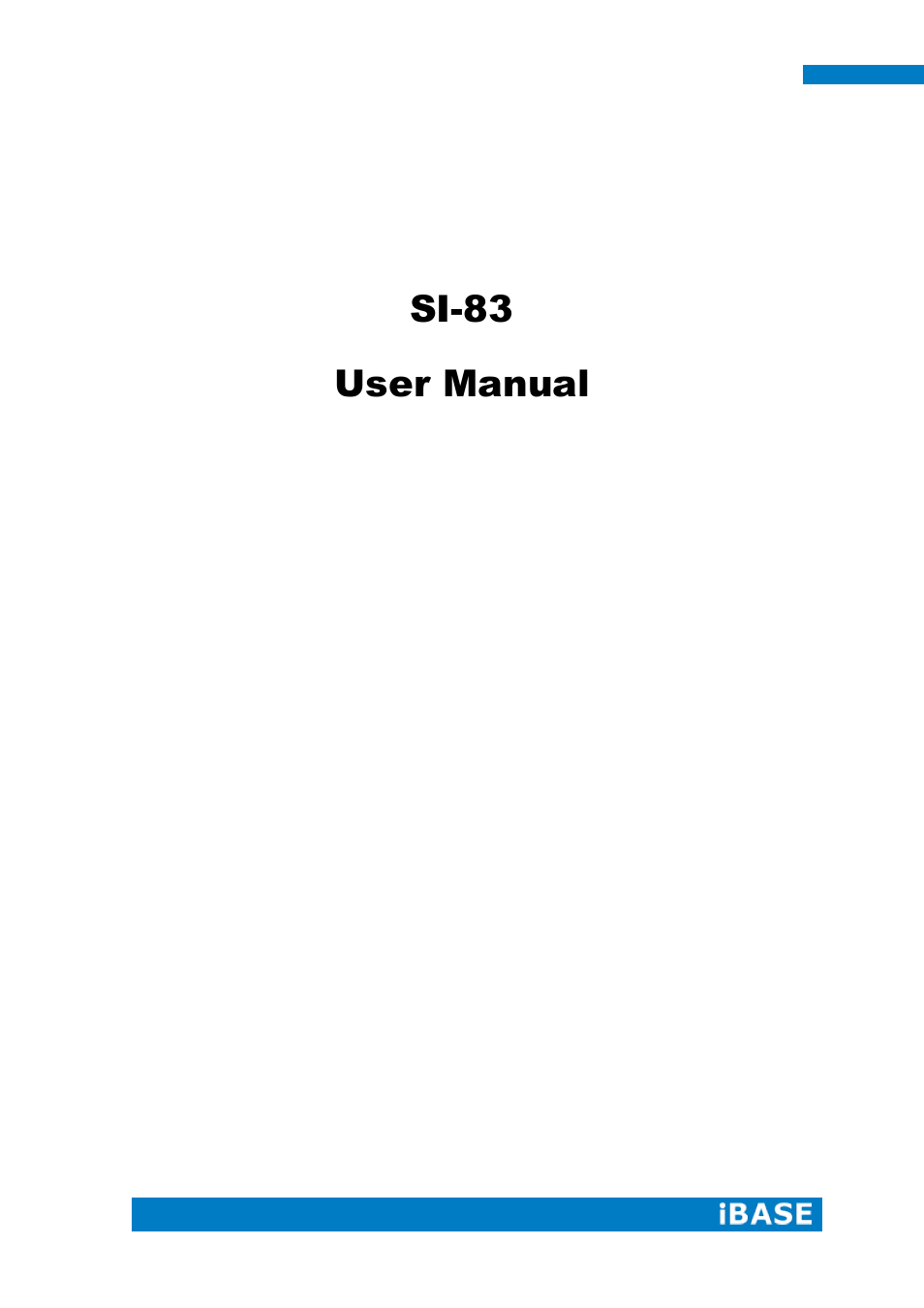 IBASE SI-83 User Manual | 78 pages