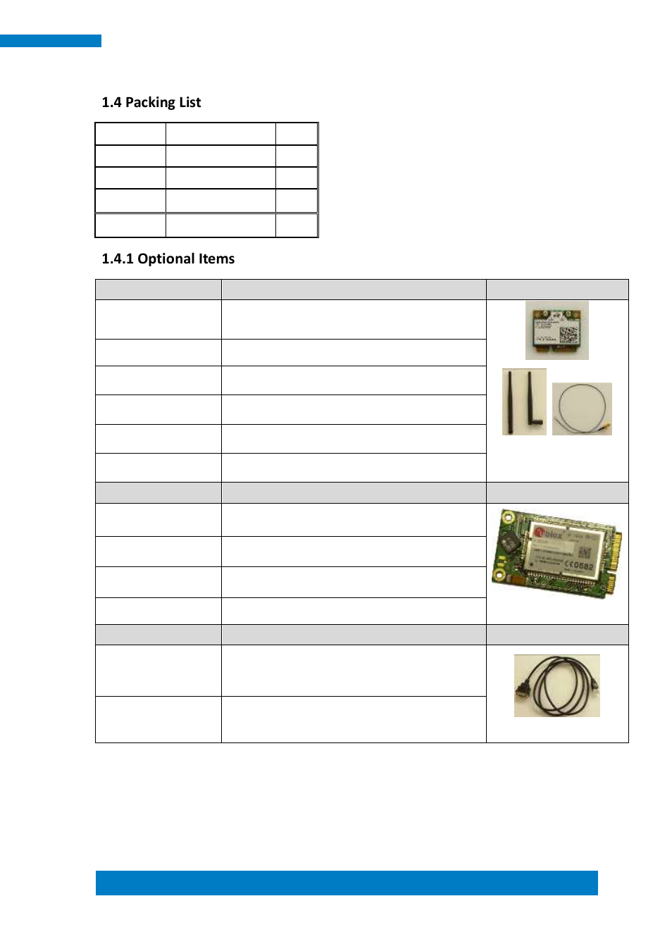 4 packing list, 1 optional items | IBASE SI-83 User Manual | Page 15 / 78