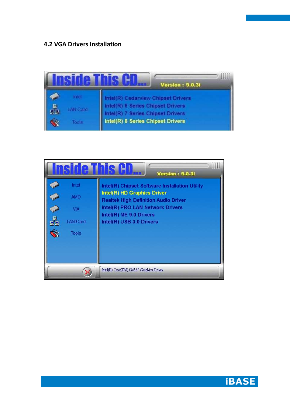 2 vga drivers installation | IBASE SI-83 User Manual | Page 56 / 78