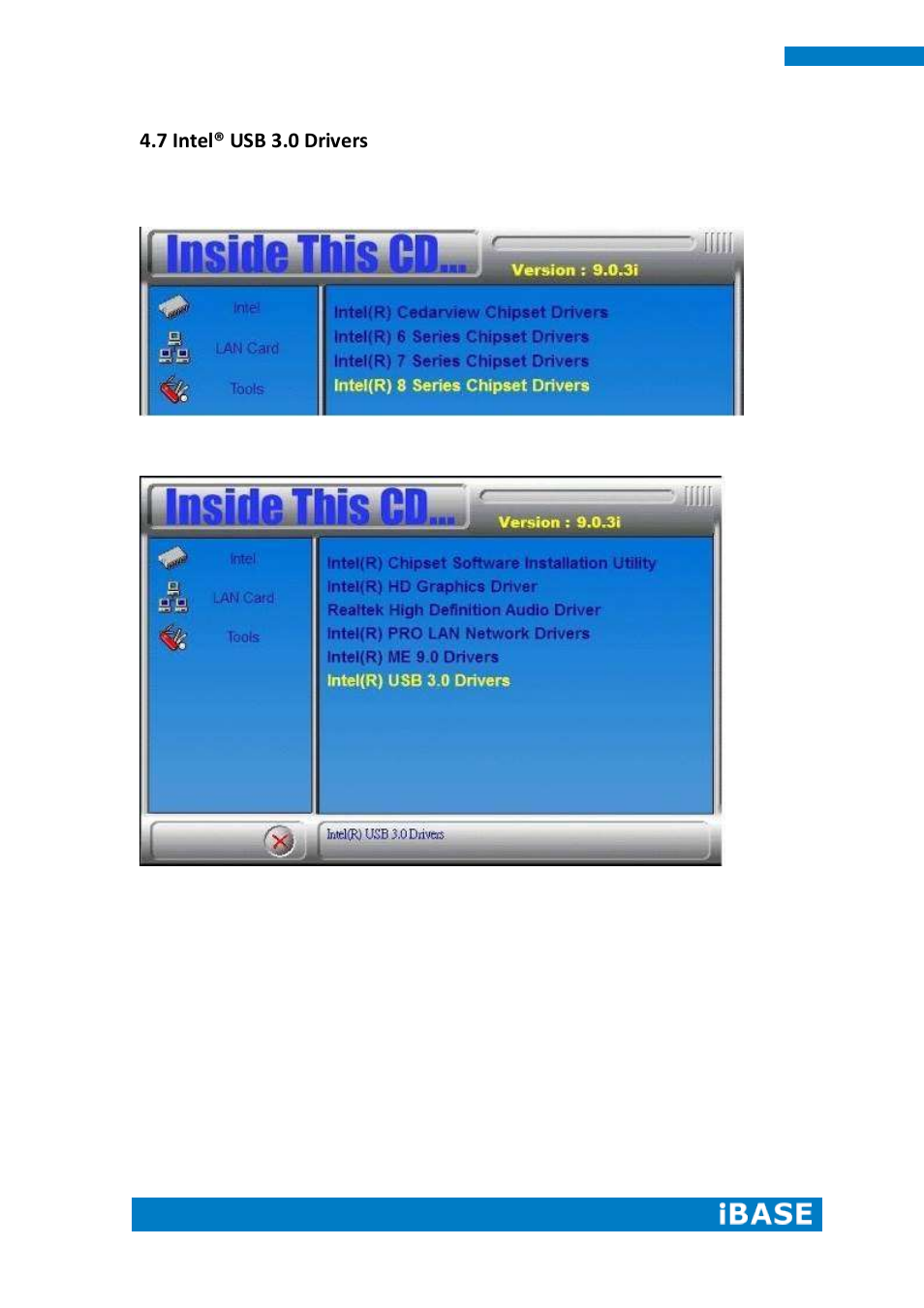 7 intel® usb 3.0 drivers | IBASE SI-83 User Manual | Page 68 / 78