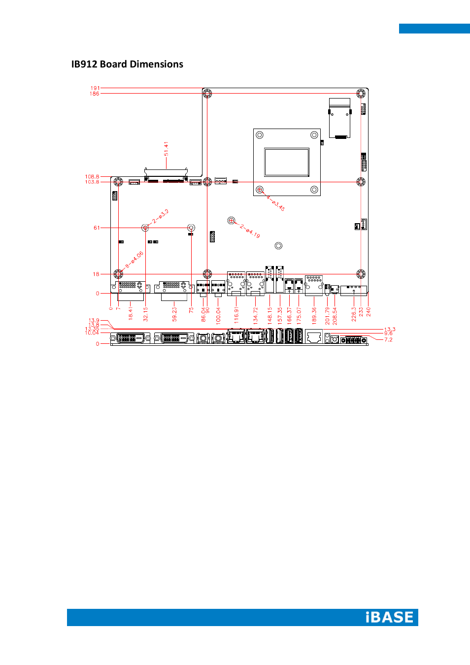 Ib912 board dimensions | IBASE SE-92 User Manual | Page 18 / 63