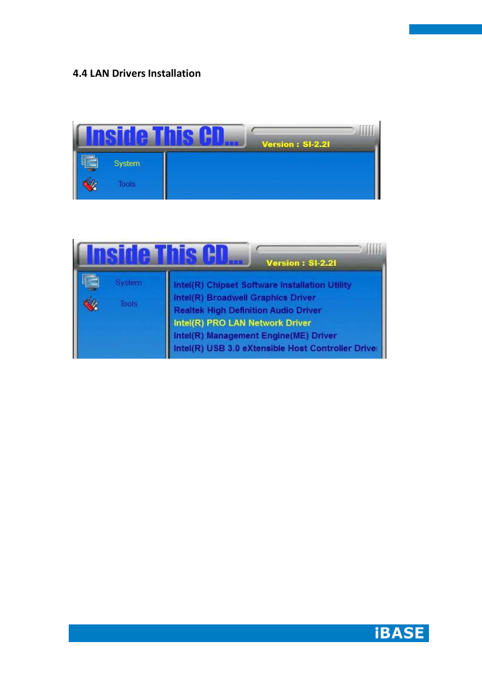 4 lan drivers installation | IBASE SE-92 User Manual | Page 50 / 63