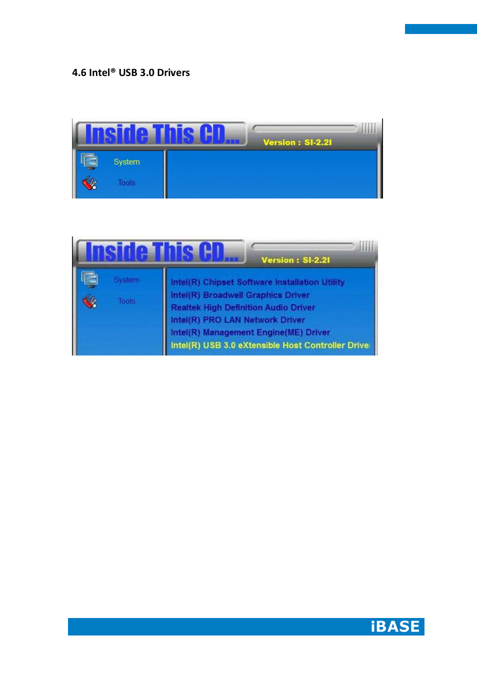 6 intel® usb 3.0 drivers | IBASE SE-92 User Manual | Page 56 / 63