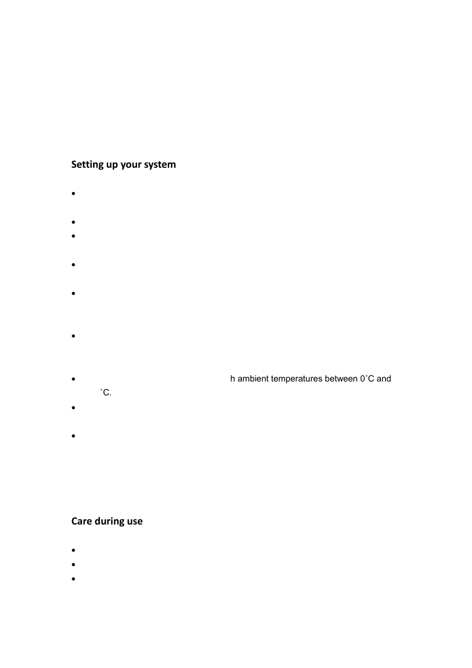 Safety information, Setting up your system, Care during use | IBASE SI-38N User Manual | Page 4 / 53